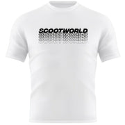 ScootWorld Repeat Logo Tshirt - Blanco- Scootworld.es