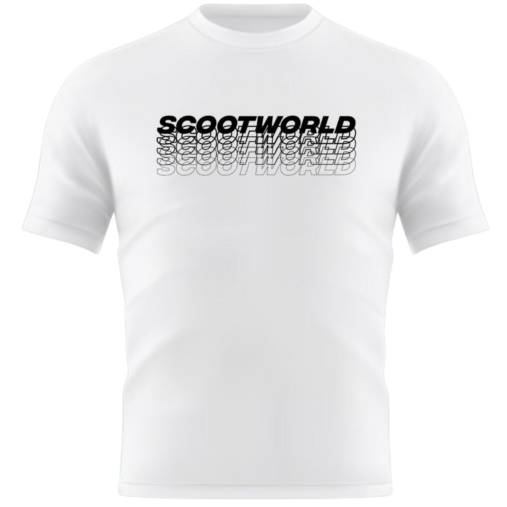 ScootWorld Repeat Logo Tshirt - Blanco- Scootworld.es