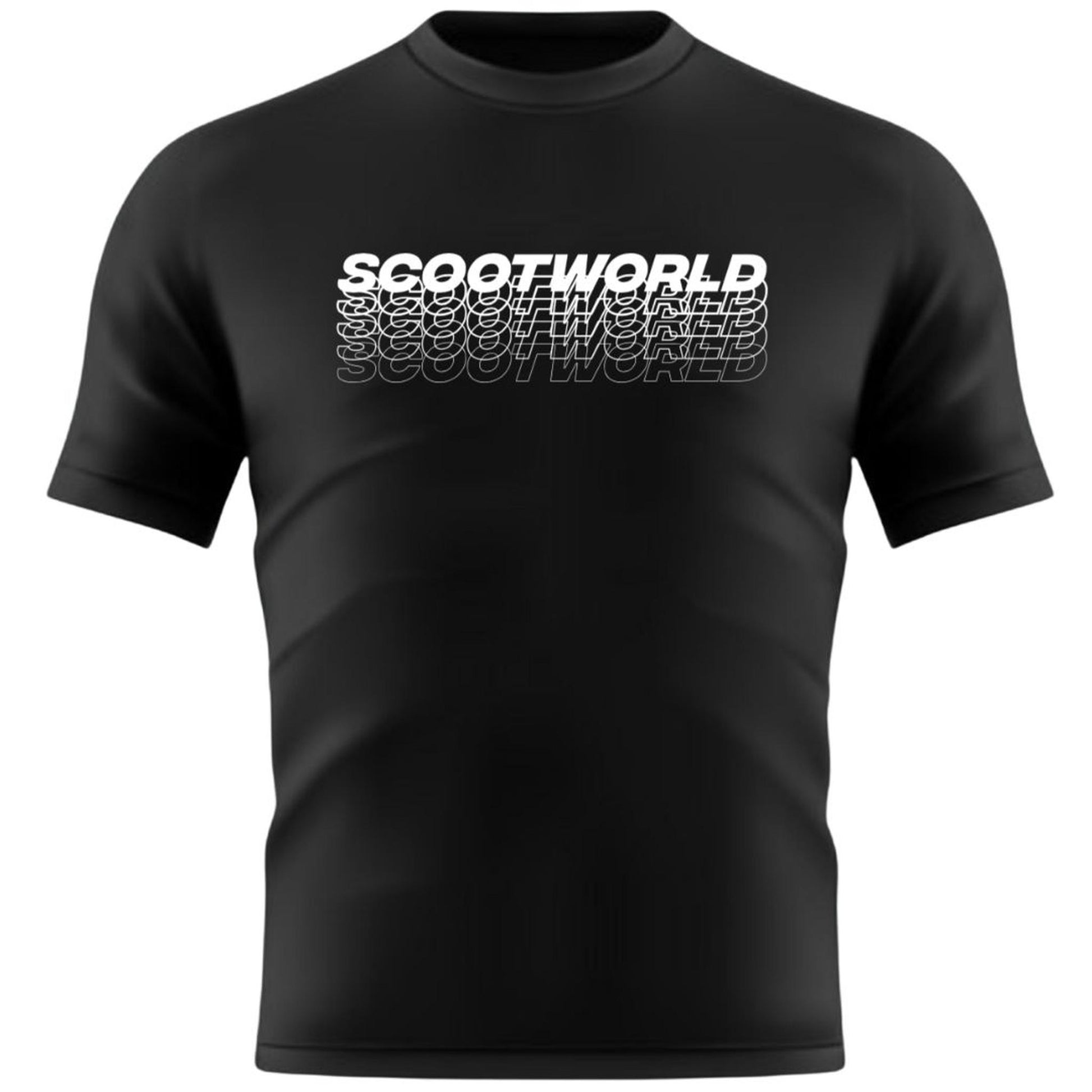 ScootWorld Repeat Logo Tshirt - Negro- Scootworld.es