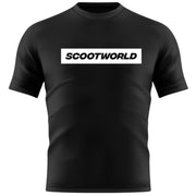 ScootWorld Box Logo Tshirt - Negro/Blanco- Scootworld.es