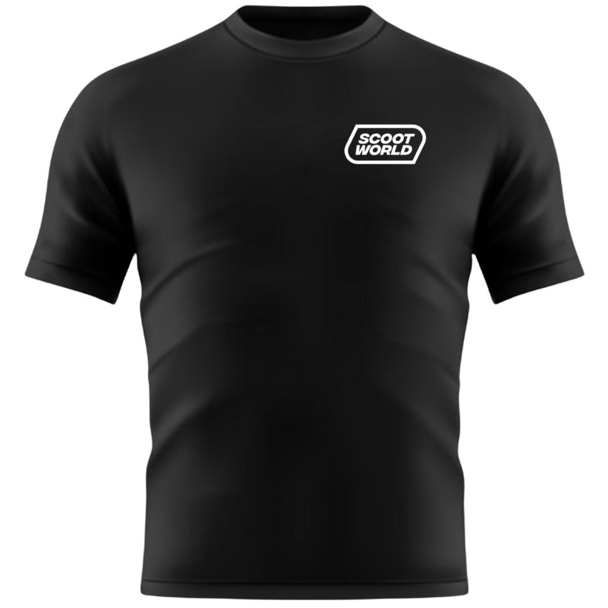 ScootWorld SW Logo Tshirt - Negro- Scootworld.es