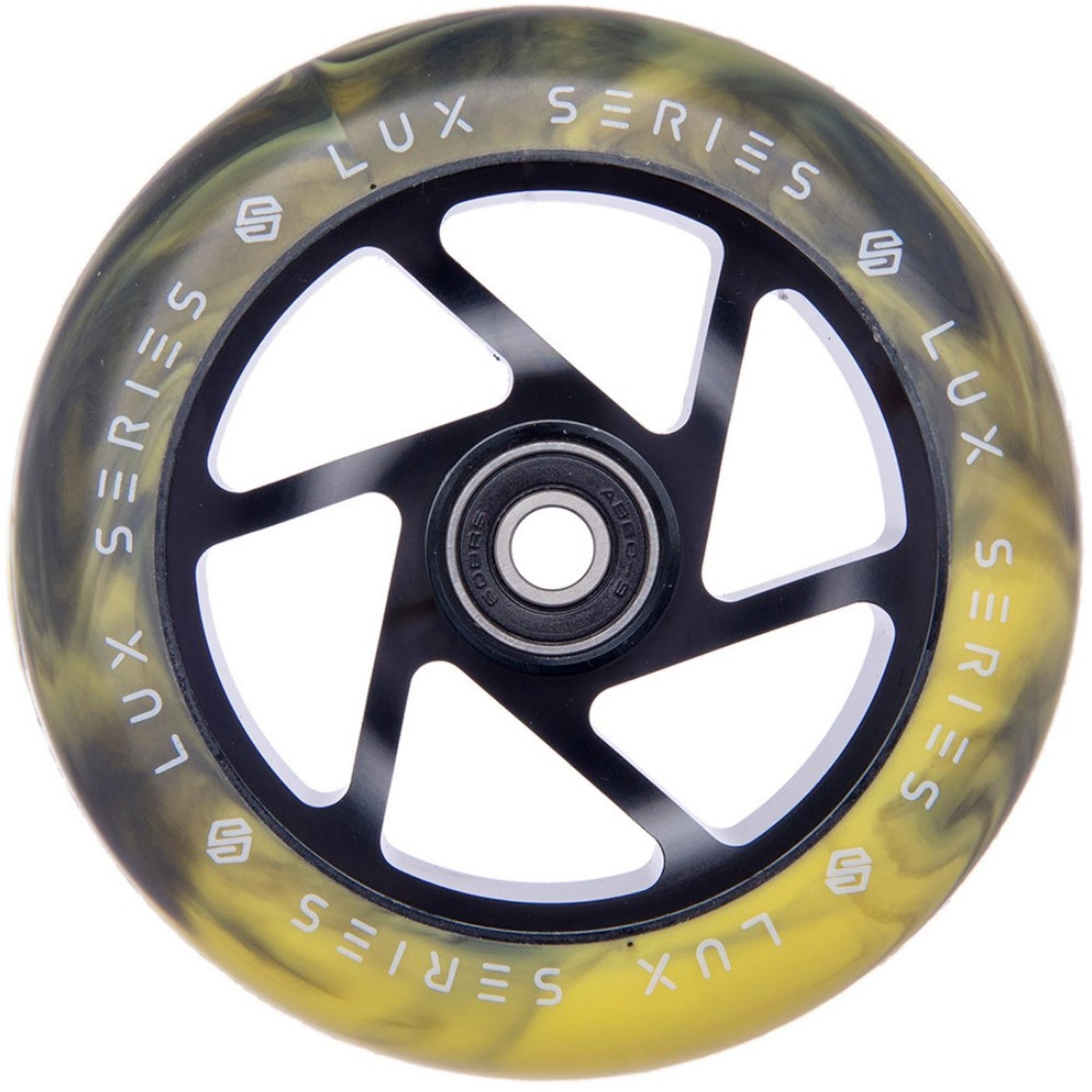Striker Lux Spoked 110mm Rueda Patinete - Negro/Amarillo- Scootworld.es