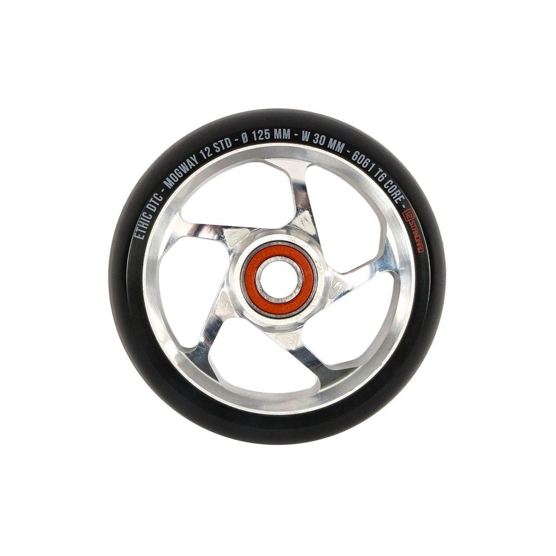 Rueda Ethic 12 Std Mogway 125mm Black/Raw- Scootworld.es