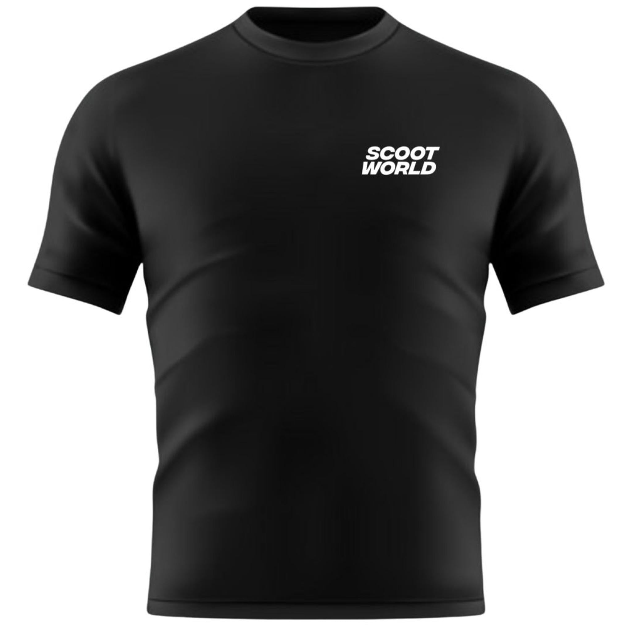 ScootWorld Small Chest Logo Tshirt - Negro- Scootworld.es