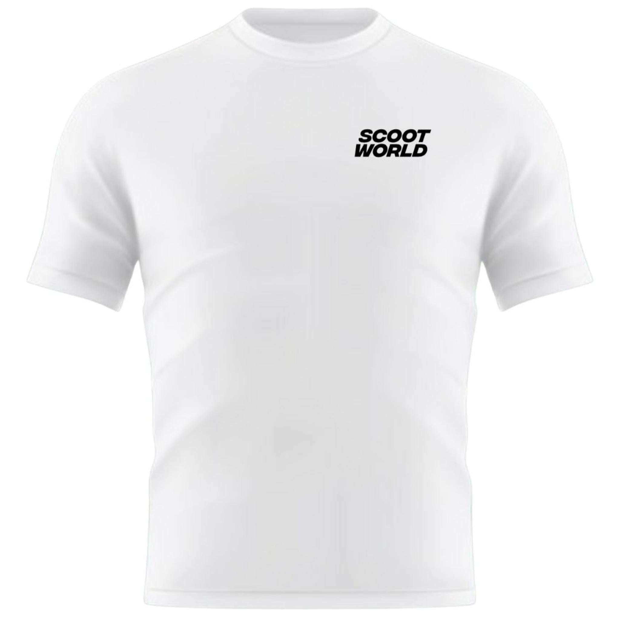 ScootWorld Small Chest Logo Tshirt - Blanco- Scootworld.es