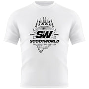 ScootWorld Fire Globe Tshirt - Blanco- Scootworld.es