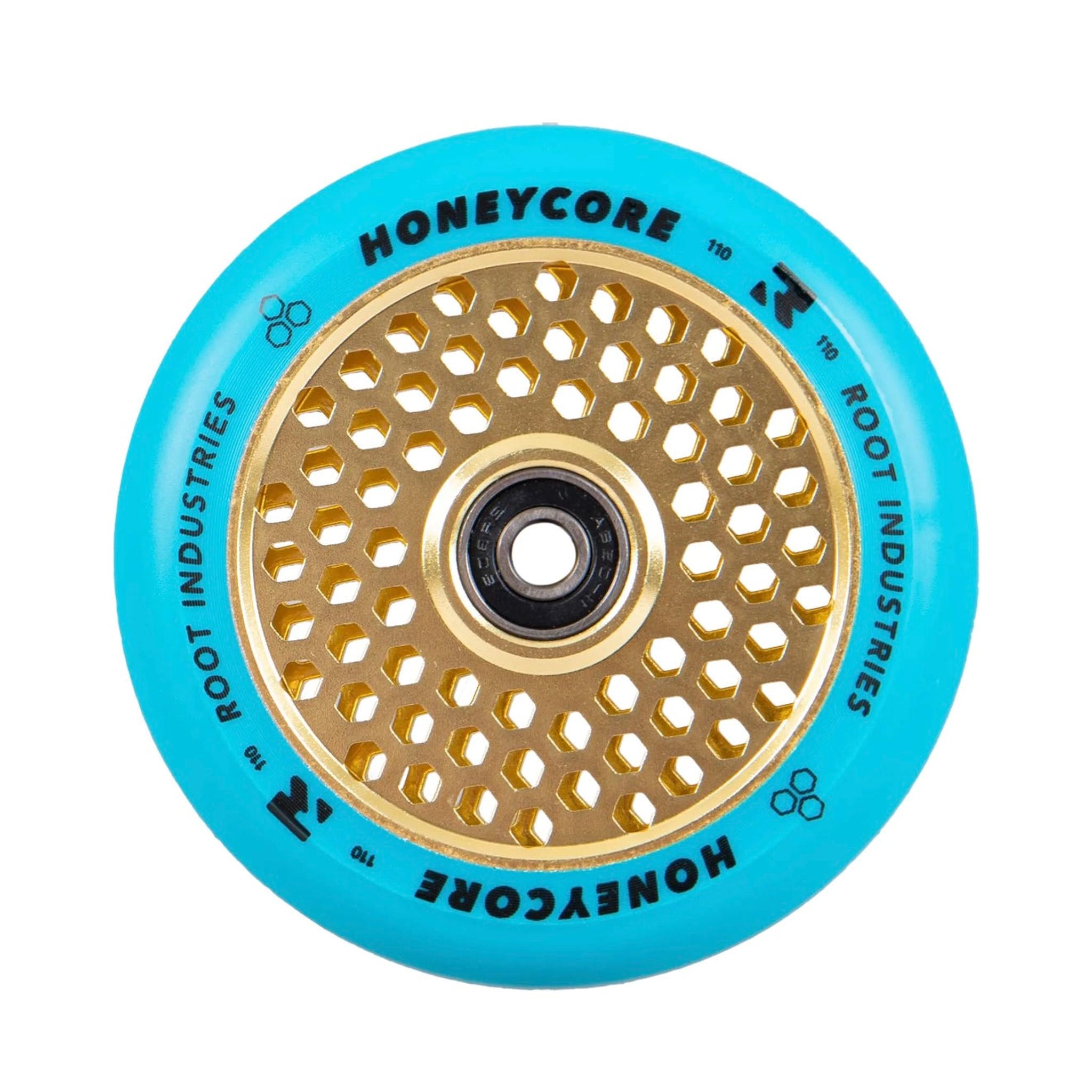 Root Limited Honeycore Ruedas Patinete 2 Piezas (Color: Blue/Yellow)- Scootworld.es