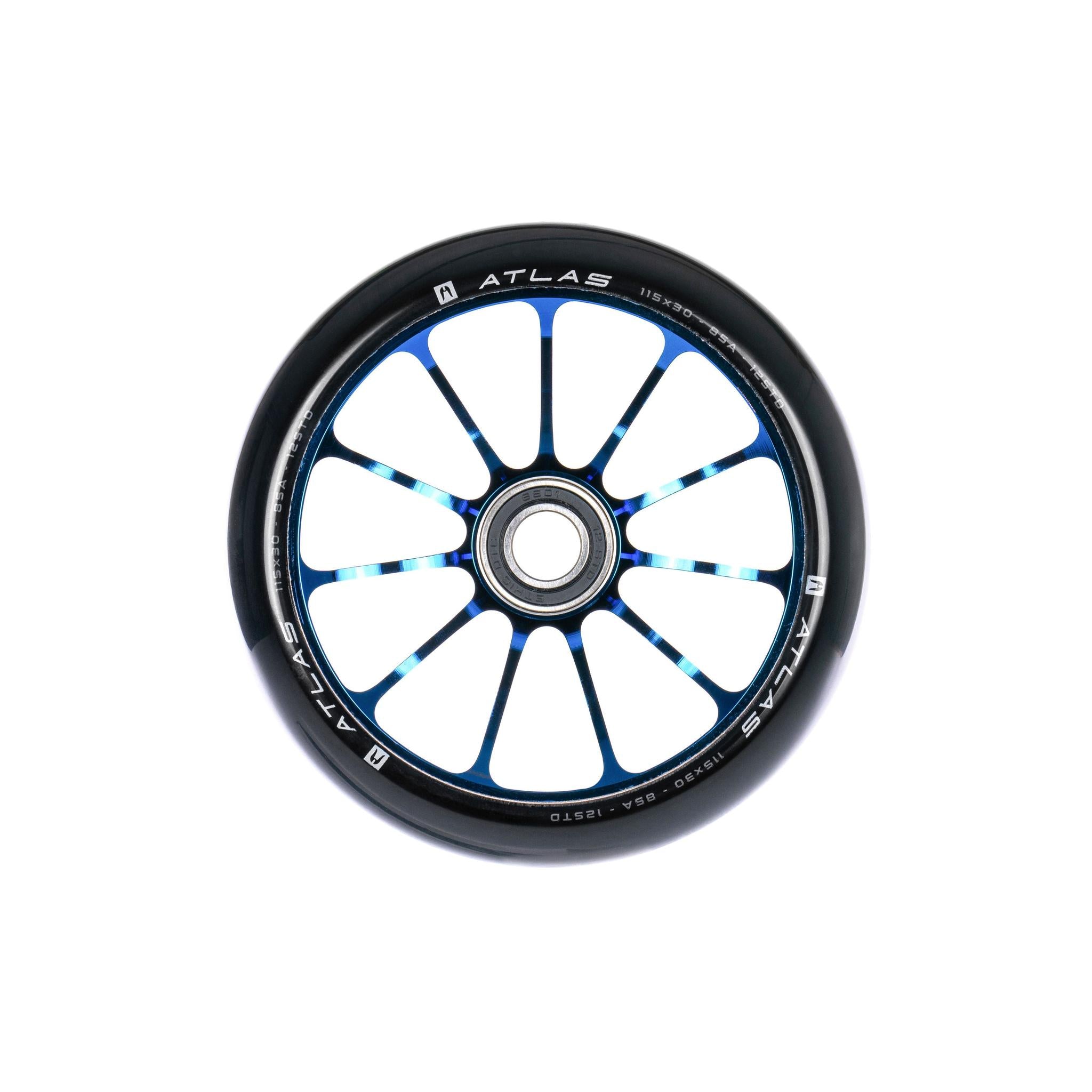 Ruedas Ethic Atlas Wheel 12 STD 115mm - Chrome Blue- Scootworld.es