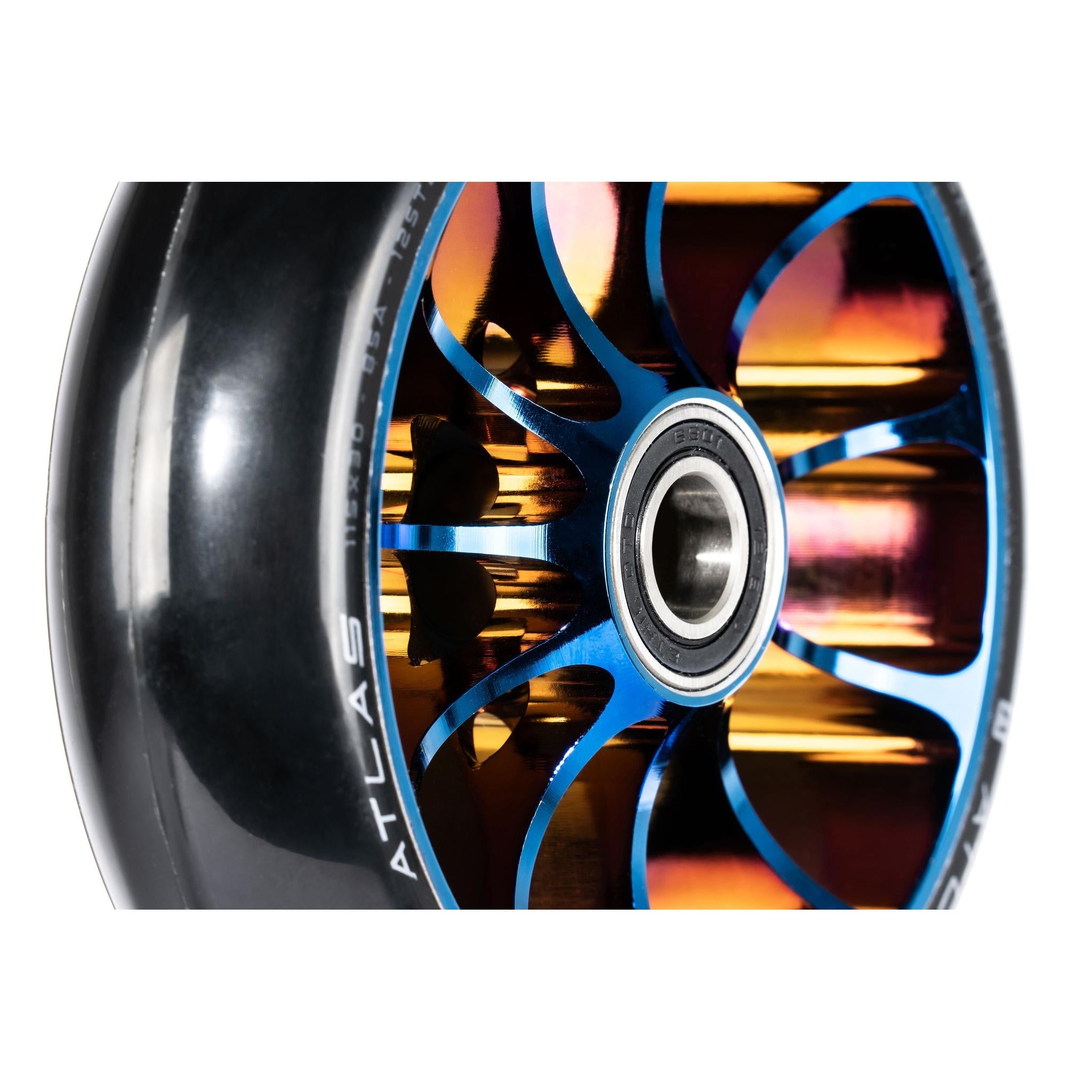 Ruedas Ethic Atlas Wheel 12 STD 115mm - Chrome Blue- Scootworld.es