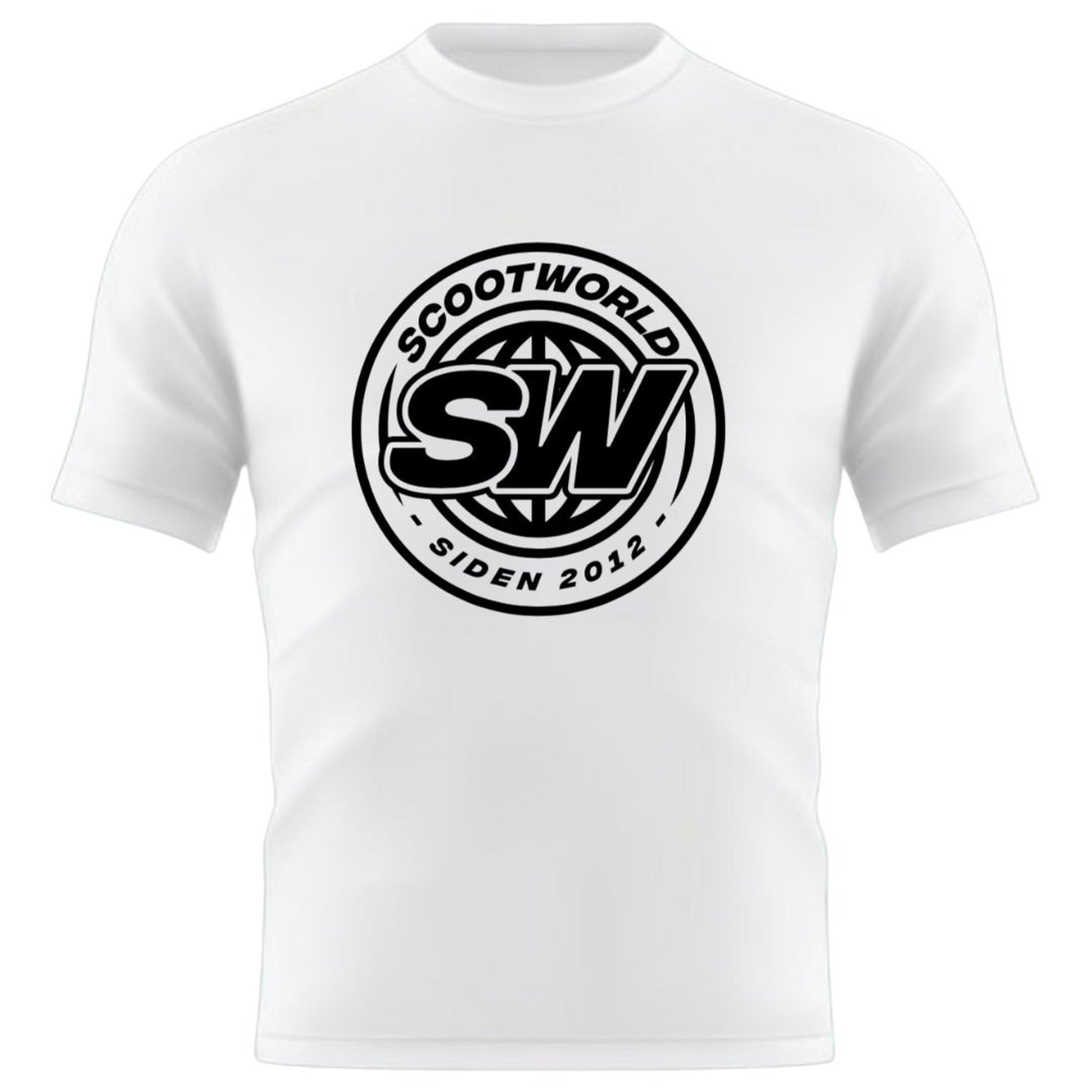 ScootWorld Batch Logo Tshirt - Blanco- Scootworld.es