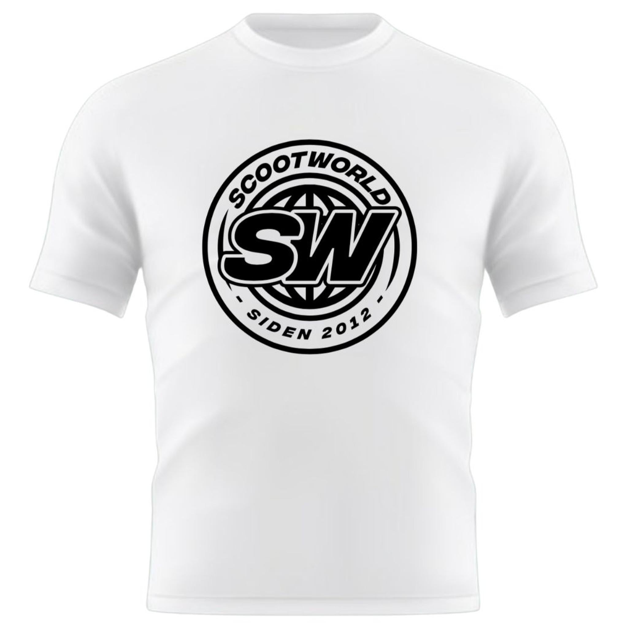 ScootWorld Batch Logo Tshirt - Blanco- Scootworld.es