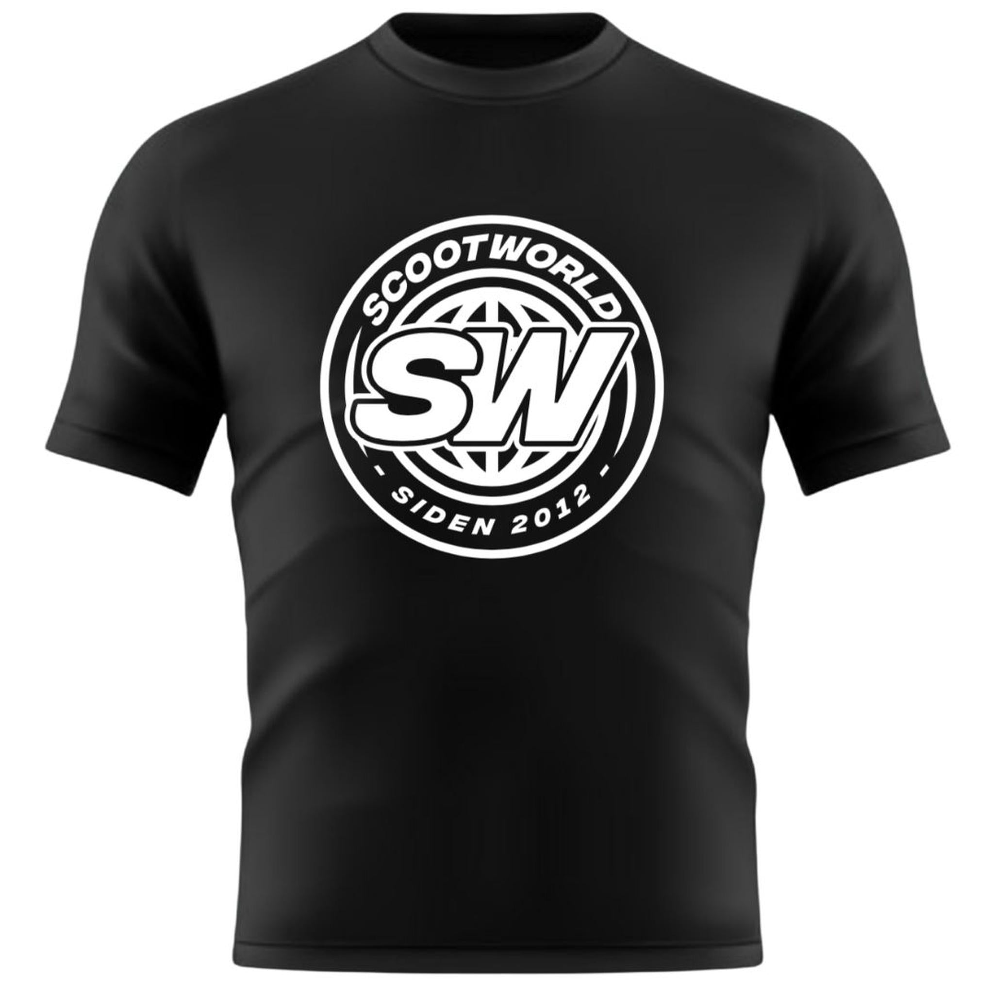 ScootWorld Batch Logo Tshirt - Negro- Scootworld.es