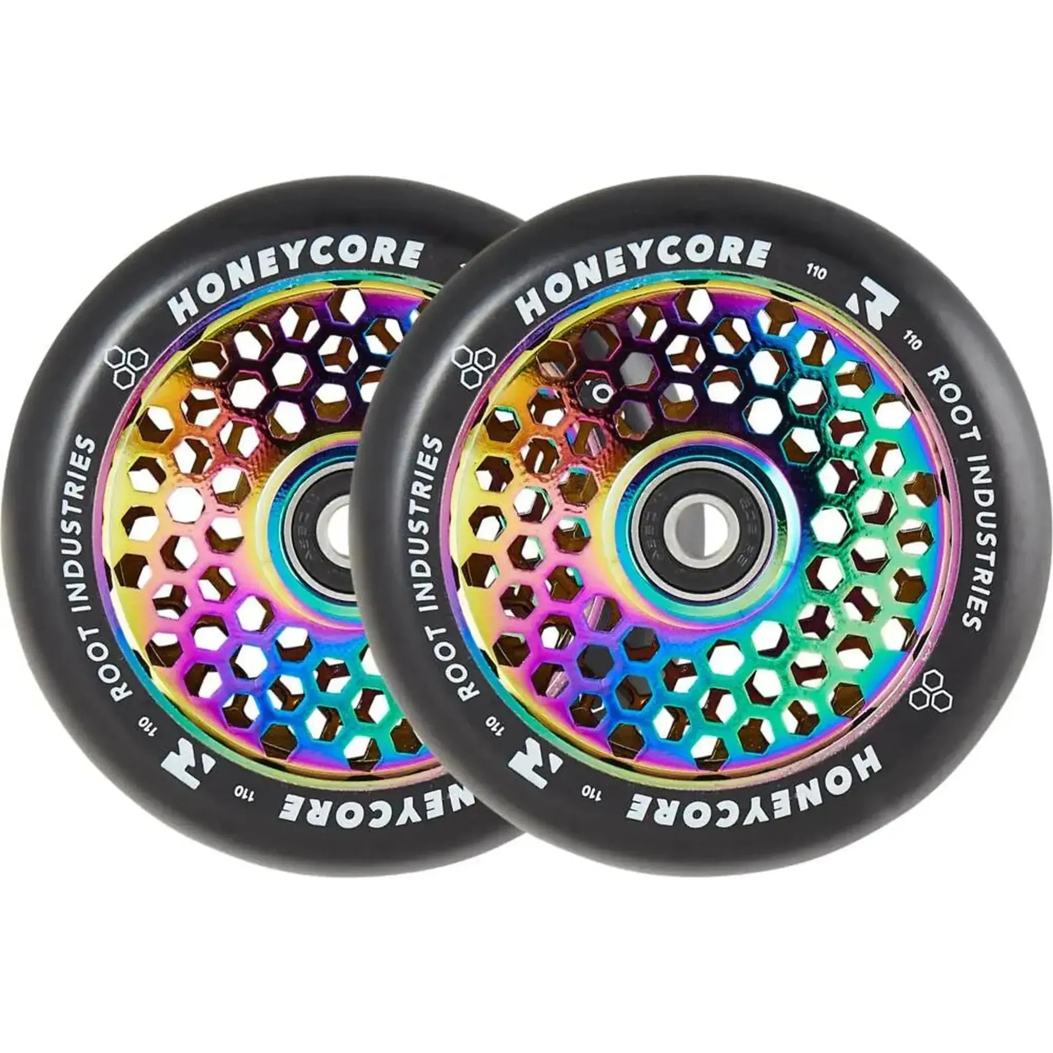 Root Honeycore 110mm Ruedas Patinete 2 Piezas - Neochrome- Scootworld.es