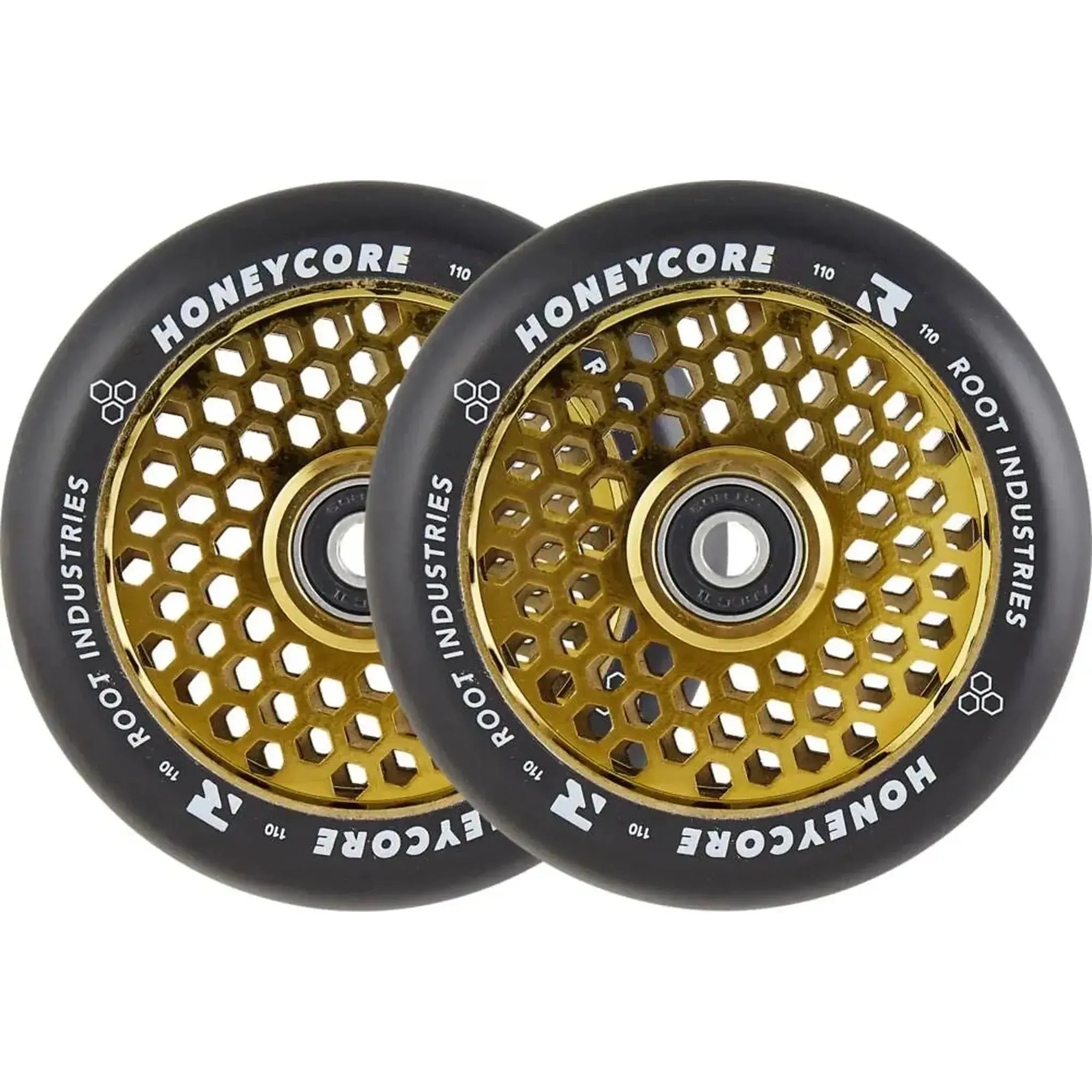 Root Honeycore 110mm Ruedas Patinete 2 Piezas - Oro- Scootworld.es
