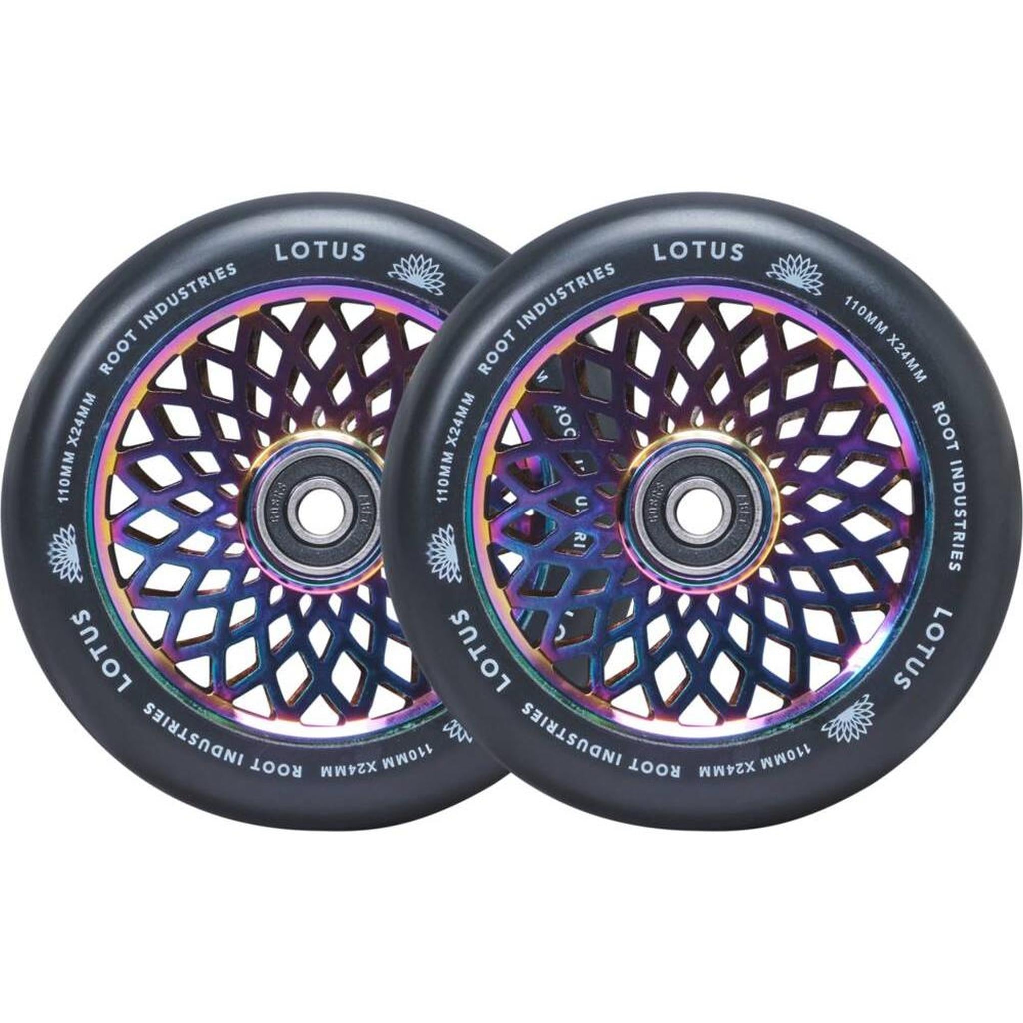Root Lotus Ruedas Patinete 2 Piezas - Rocket Fuel/Negro- Scootworld.es