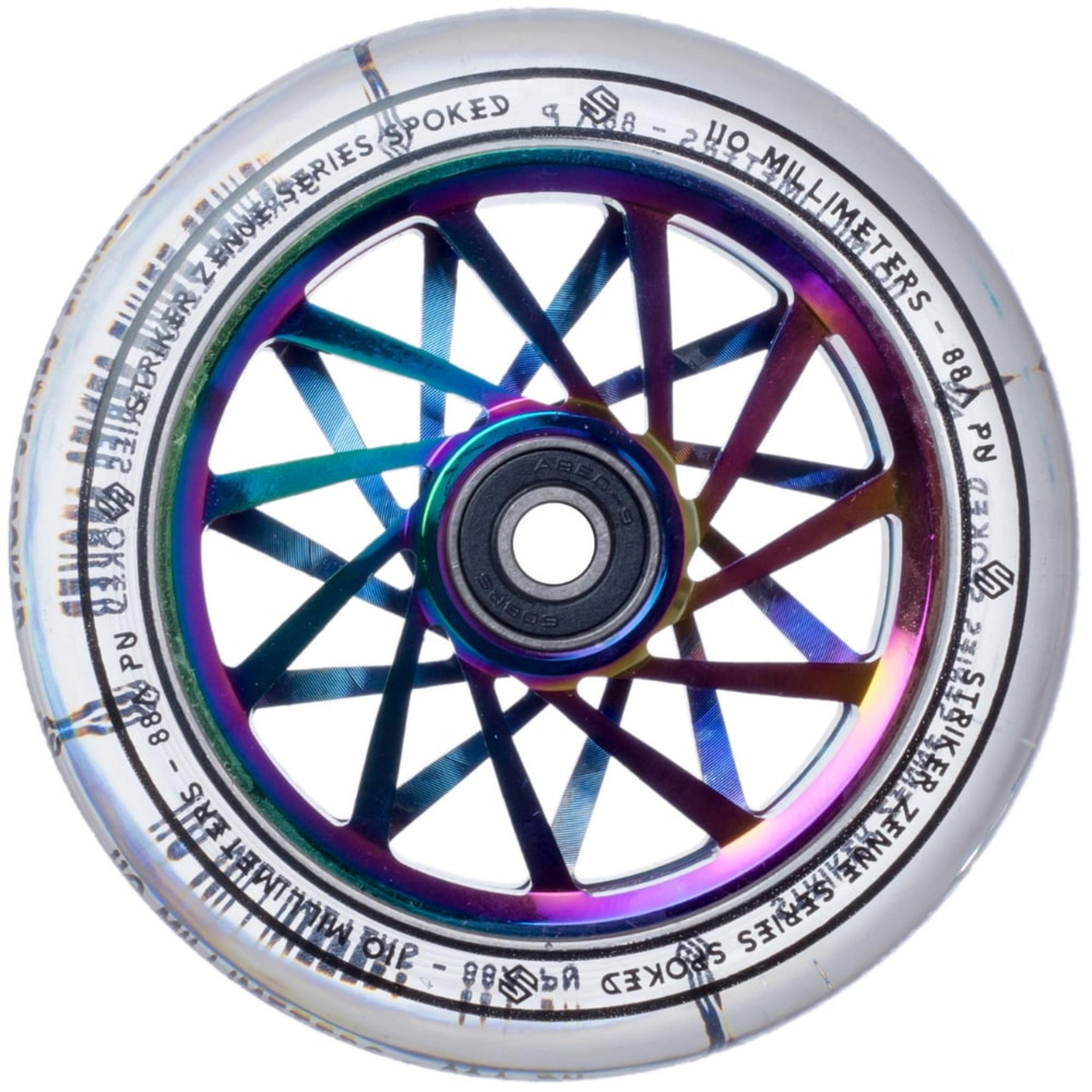 Striker Zenue Series Clear PU Rueda Patinete - Rainbow- Scootworld.es