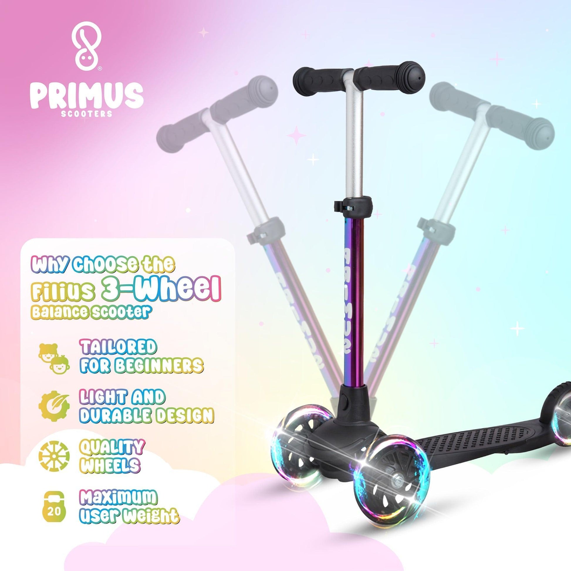 Patinete Infantil Primus Filius - Rainbow- Scootworld.es