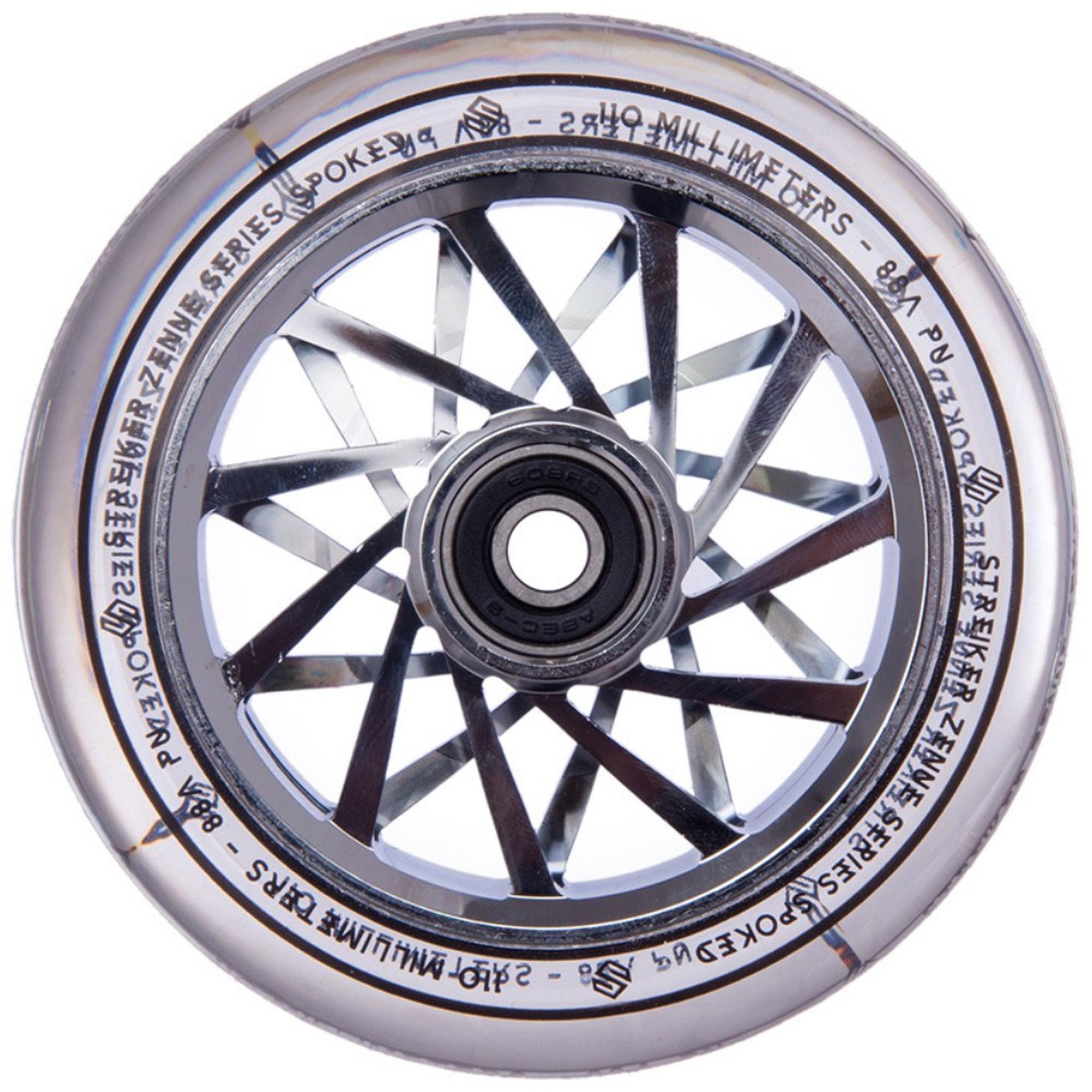 Striker Zenue Series Clear PU Rueda Patinete - Cromado- Scootworld.es