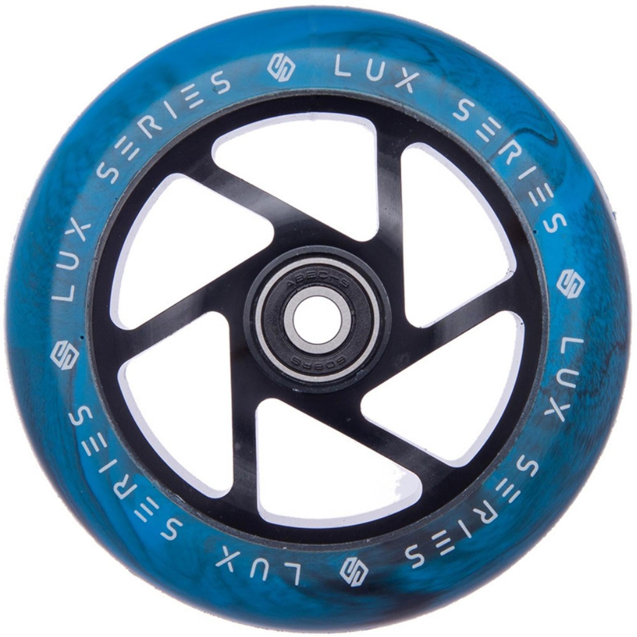 Striker Lux Spoked 110mm Rueda Patinete - Negro/Azul Cielo- Scootworld.es