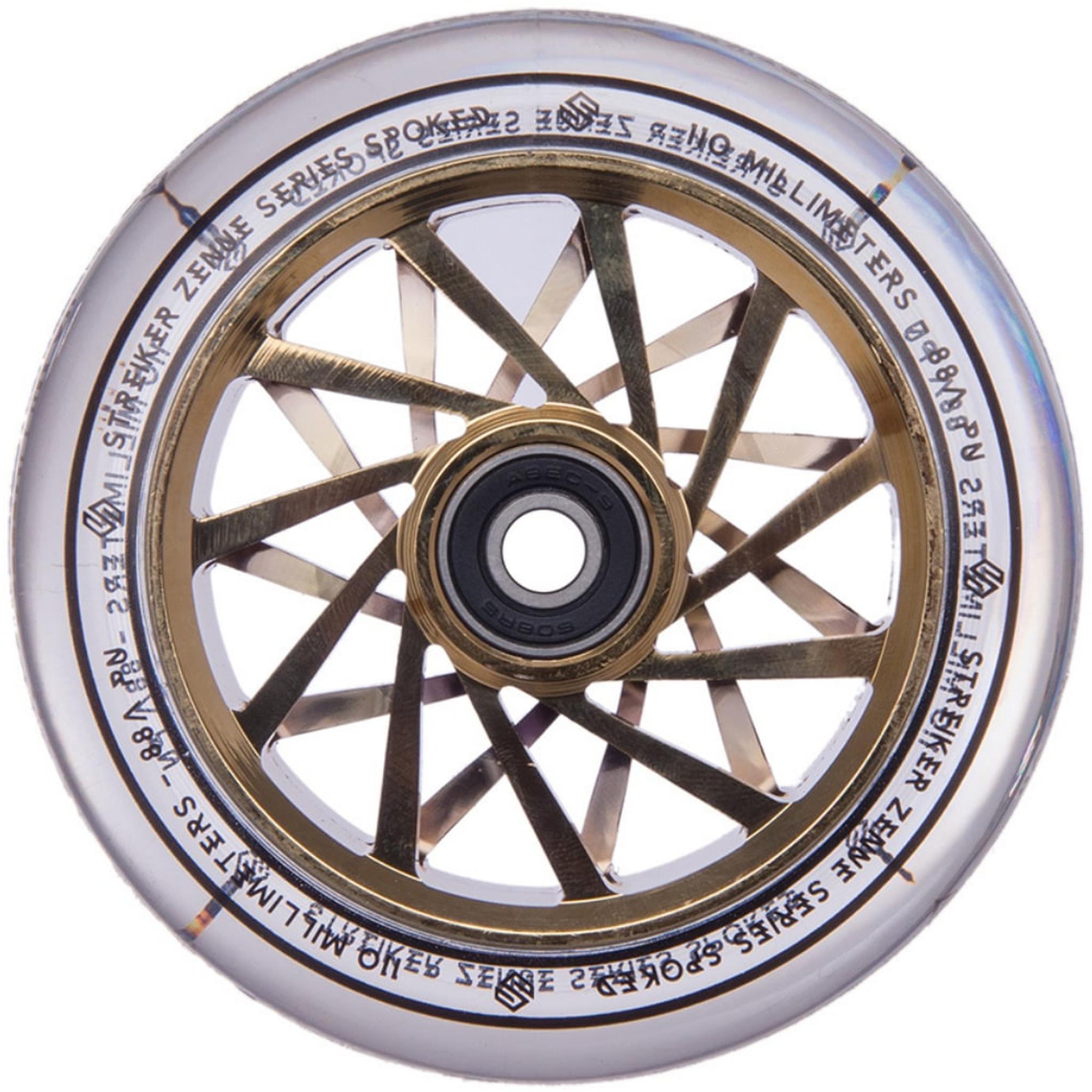 Striker Zenue Series Clear PU Rueda Patinete - Gold Chrome- Scootworld.es