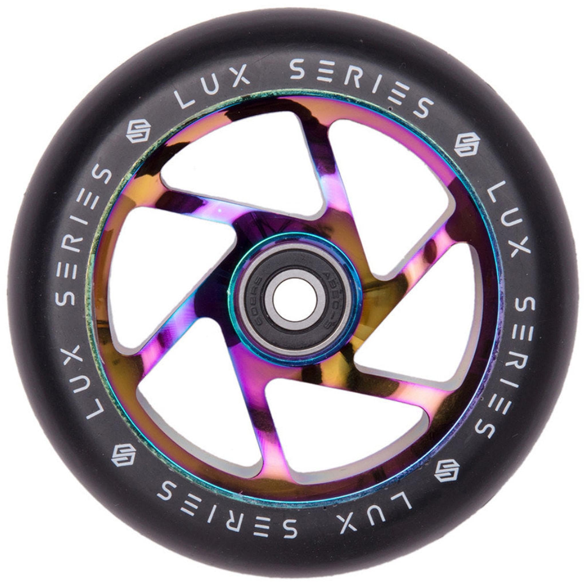 Striker Lux Spoked 100mm Ruedas Patinete - Rainbow- Scootworld.es