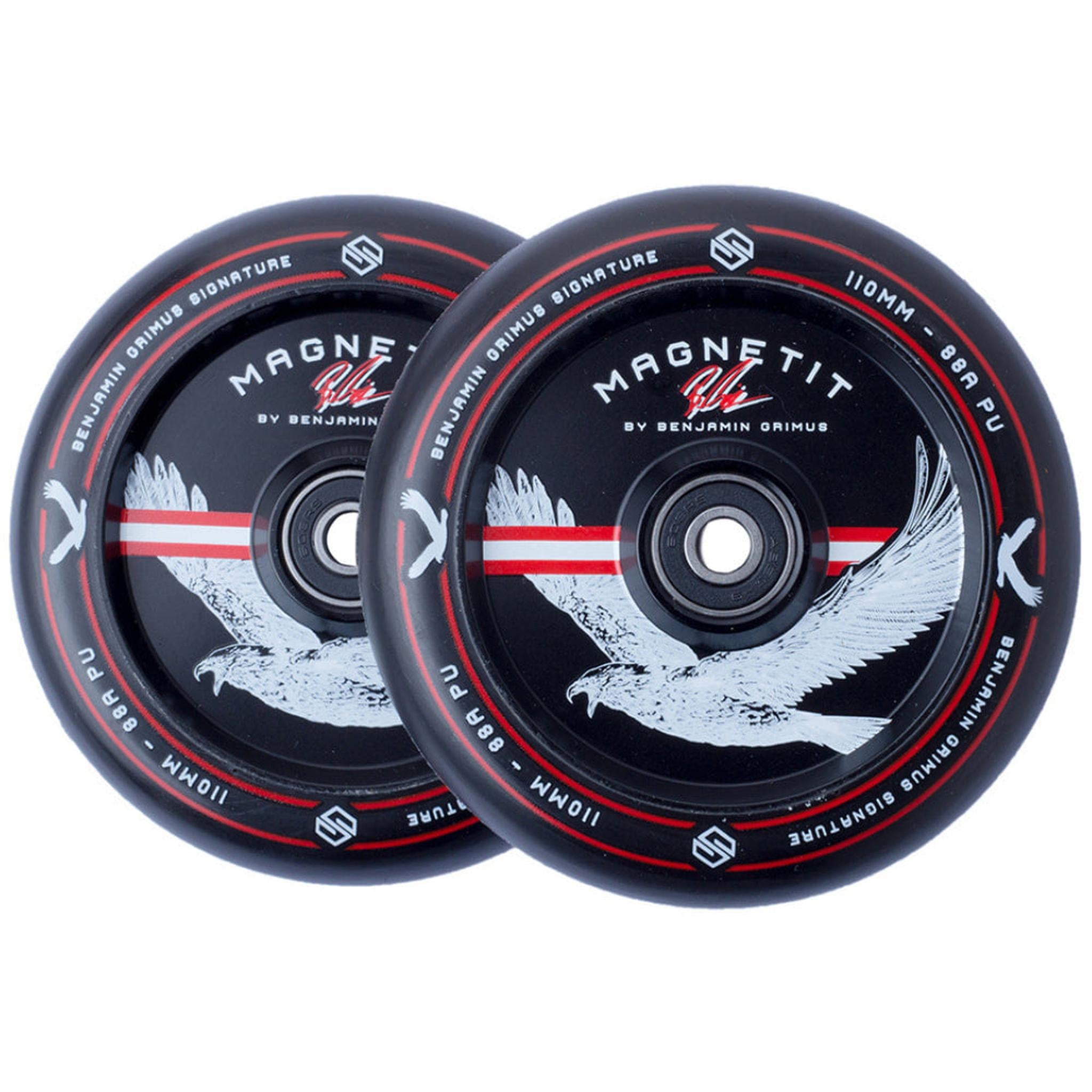 Striker BGSEAKK Magnetit 110mm Ruedas Patinete 2 Piezas - Negro- Scootworld.es