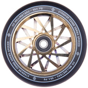 Striker Zenue Series Black PU Rueda Patinete - Gold Chrome- Scootworld.es