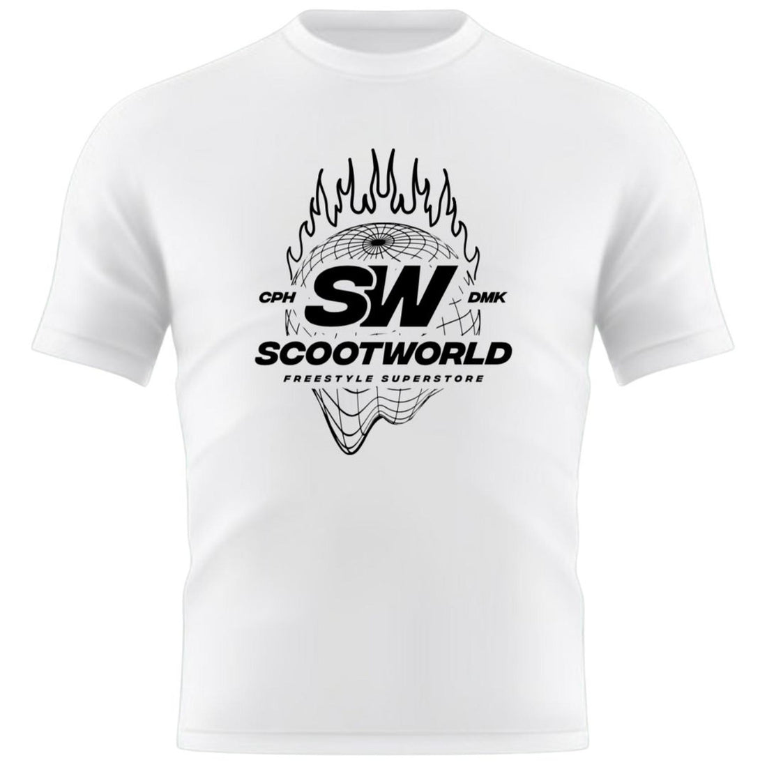 ScootWorld Fire Globe Camiseta- Scootworld.es