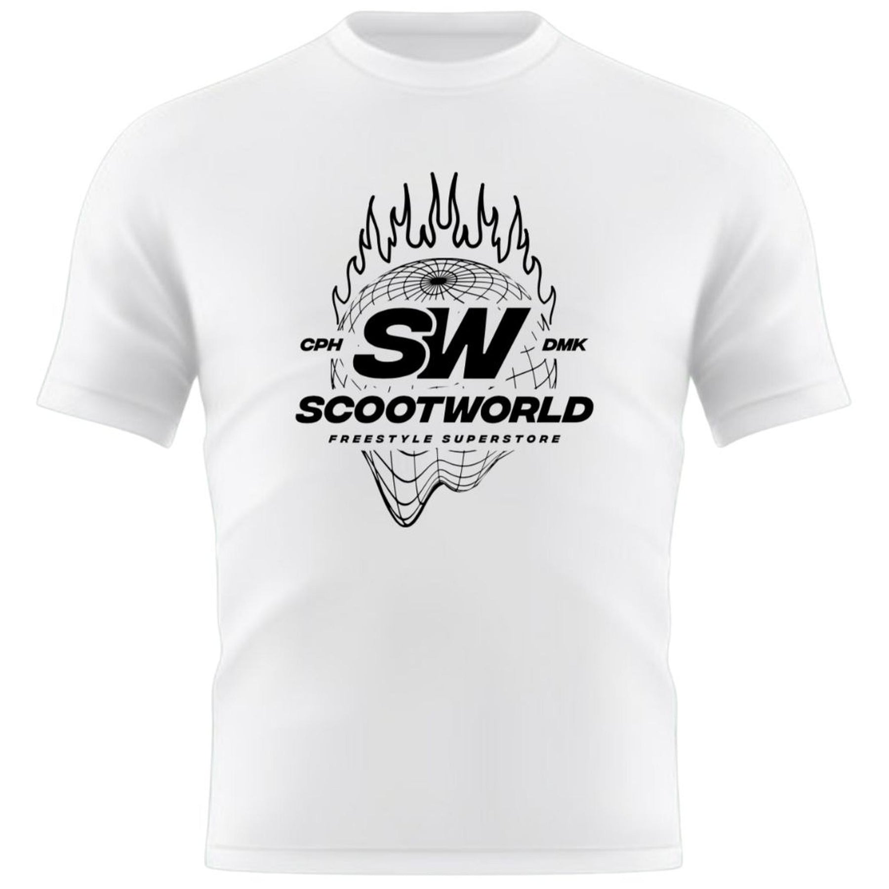 ScootWorld Fire Globe Camiseta- Scootworld.es