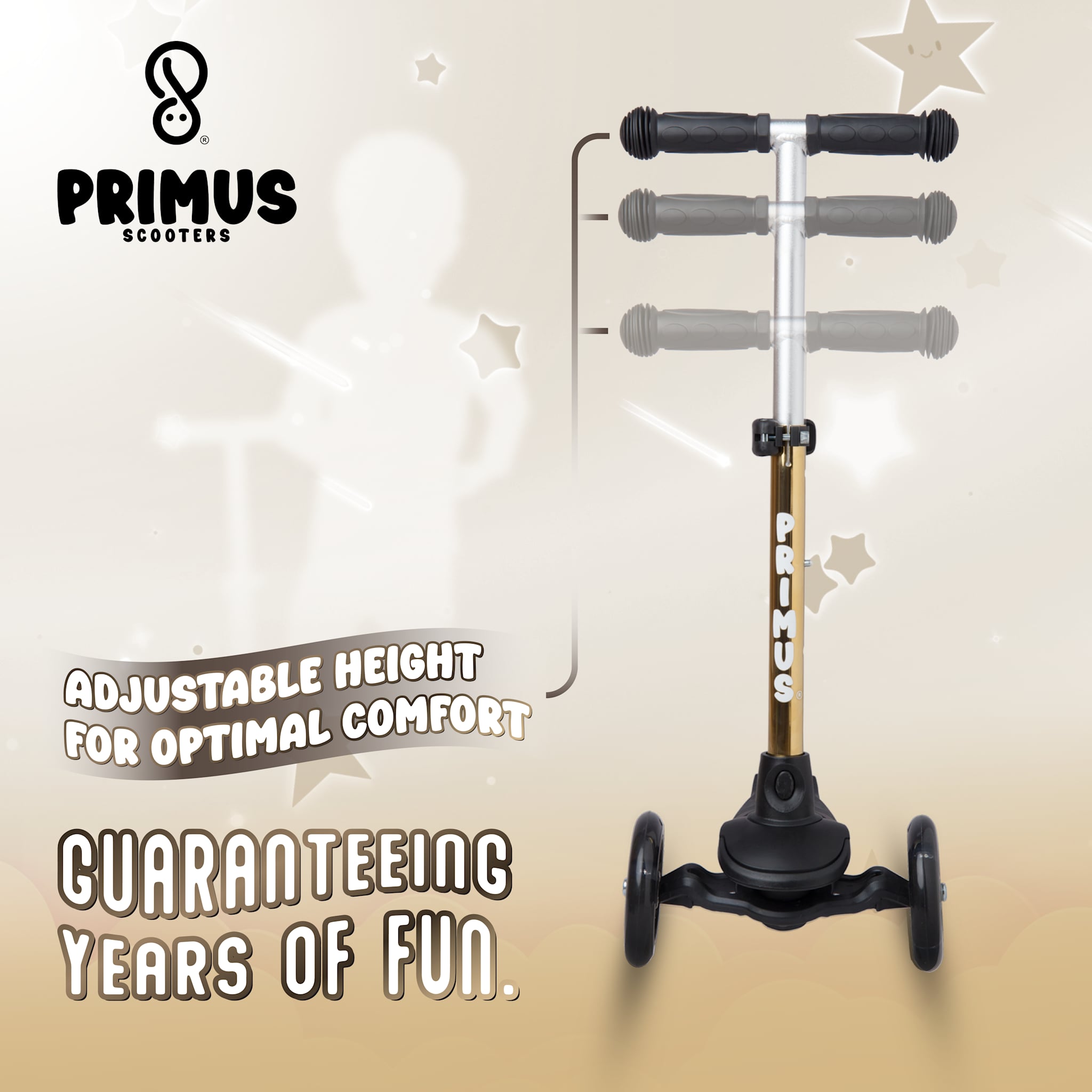 Patinete Infantil Primus Filius - Gold Chrome- Scootworld.es