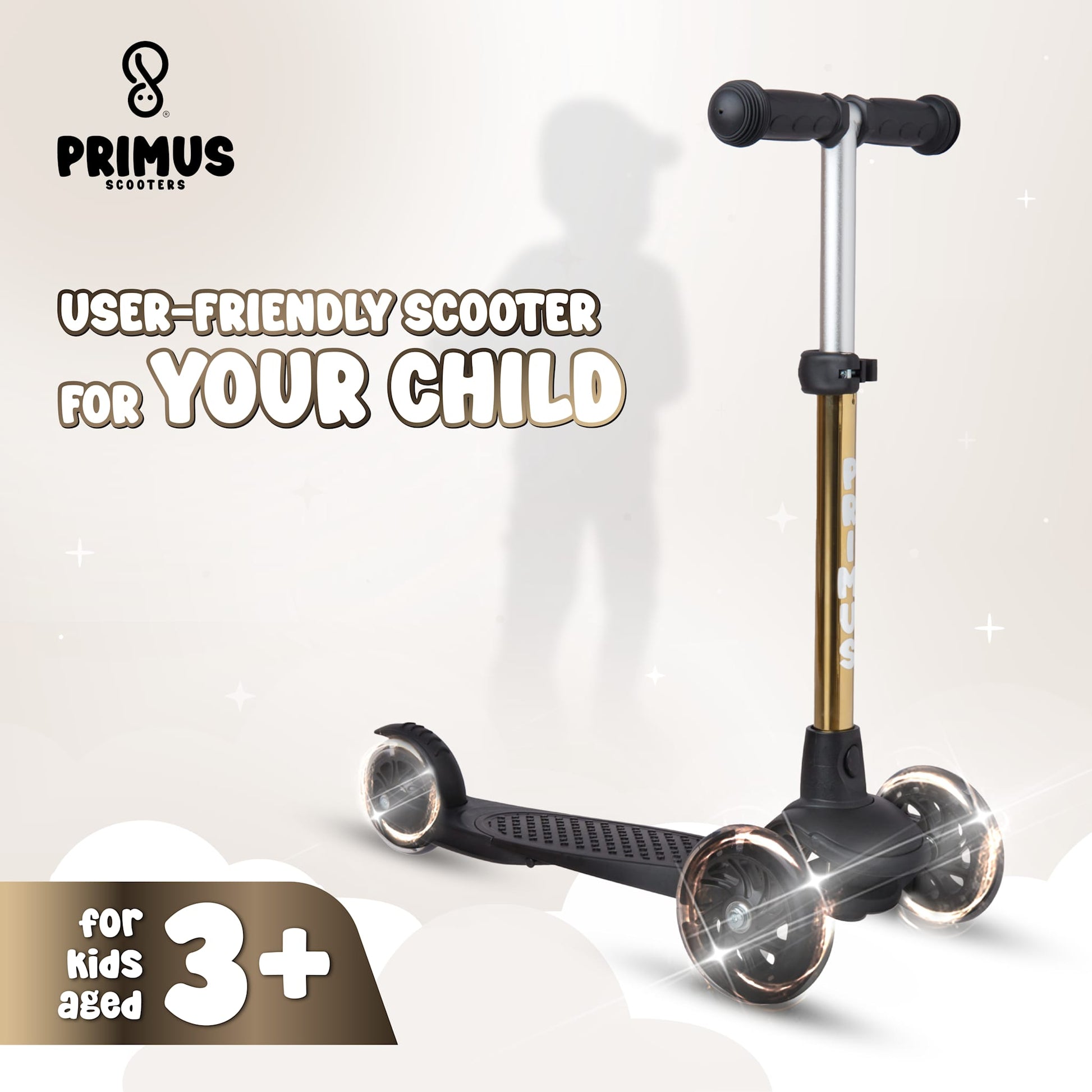Patinete Infantil Primus Filius - Gold Chrome- Scootworld.es