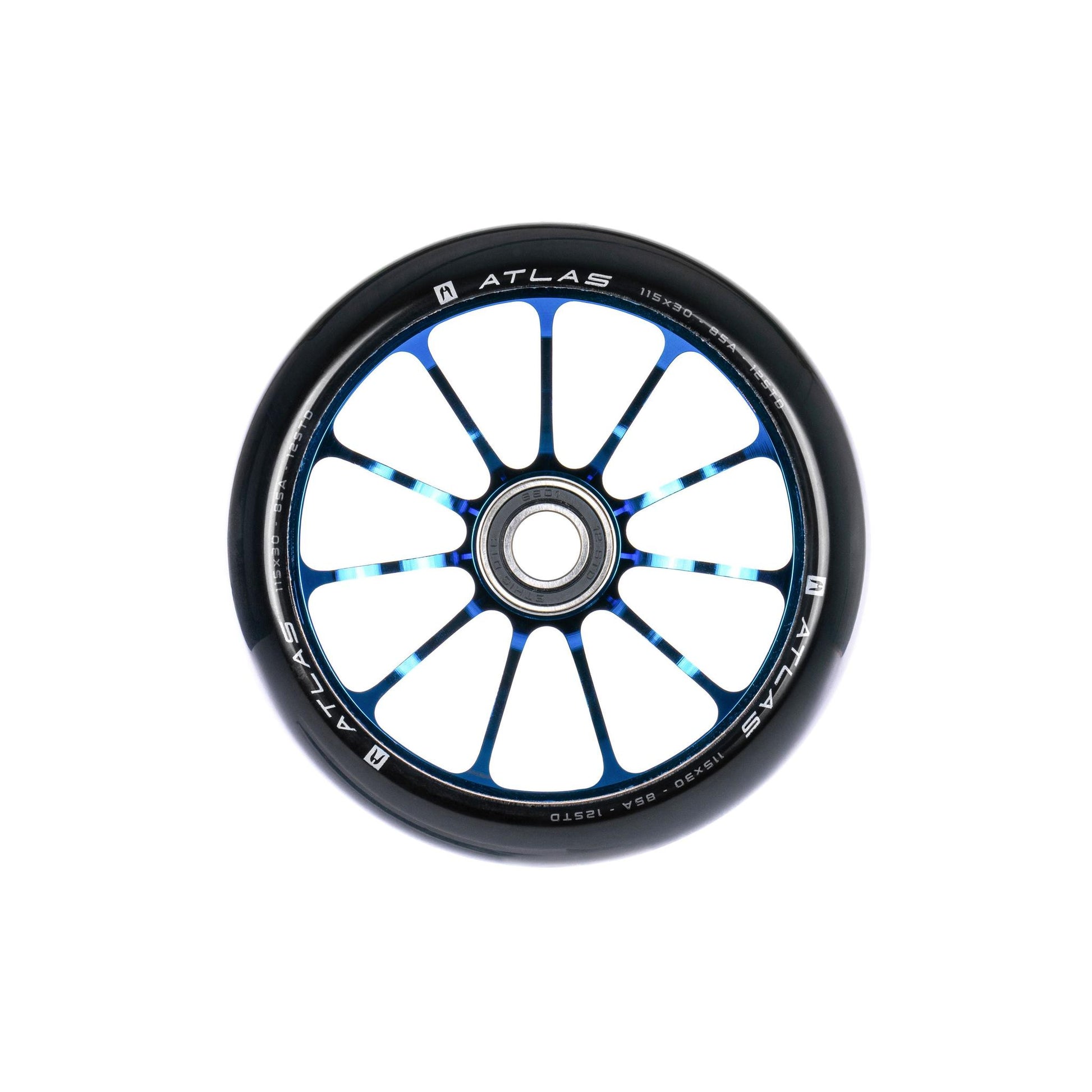 Ruedas Ethic Atlas Wheel 12 STD 115mm - Chrome Blue- Scootworld.es