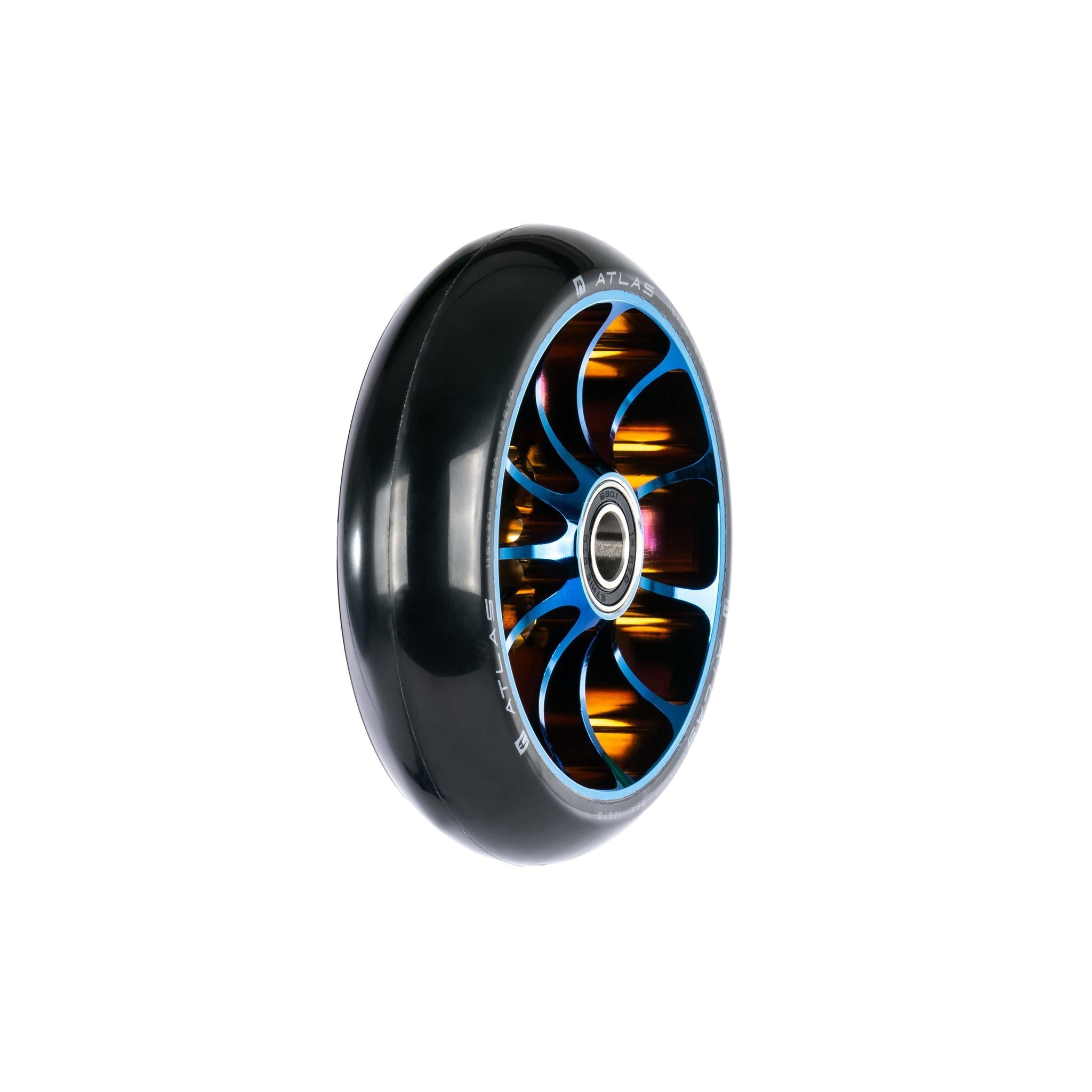 Ruedas Ethic Atlas Wheel 12 STD 115mm - Chrome Blue- Scootworld.es