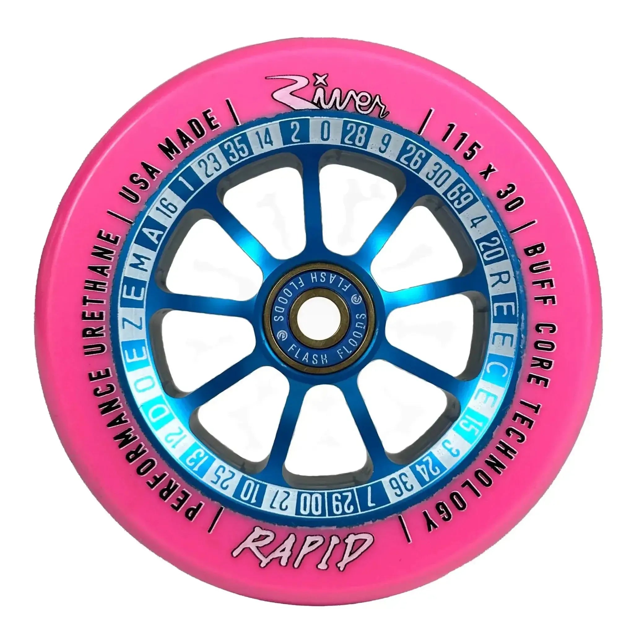 River Rapid Ruedas Patinete 2 Piezas (115mm - Roulette)- Scootworld.es