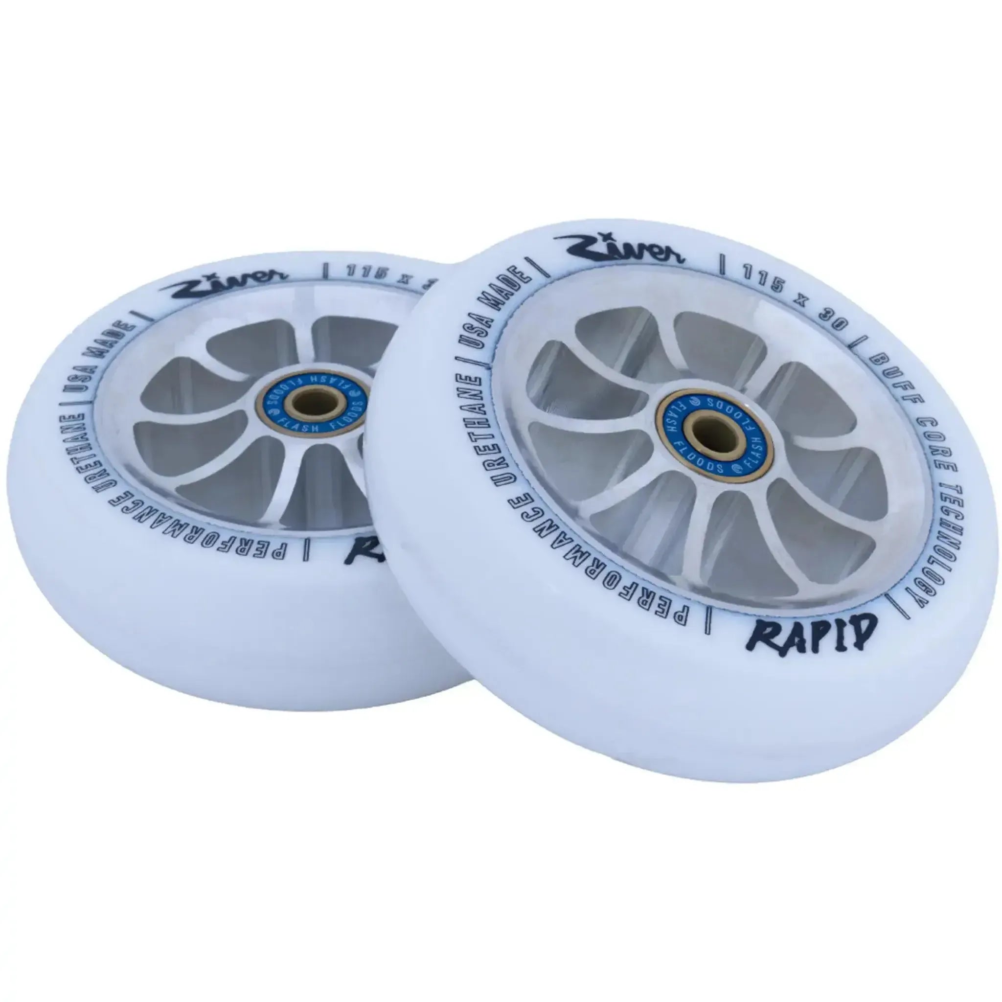 River Rapid Ruedas Patinete 2 Piezas (115mm - Blizzard)- Scootworld.es