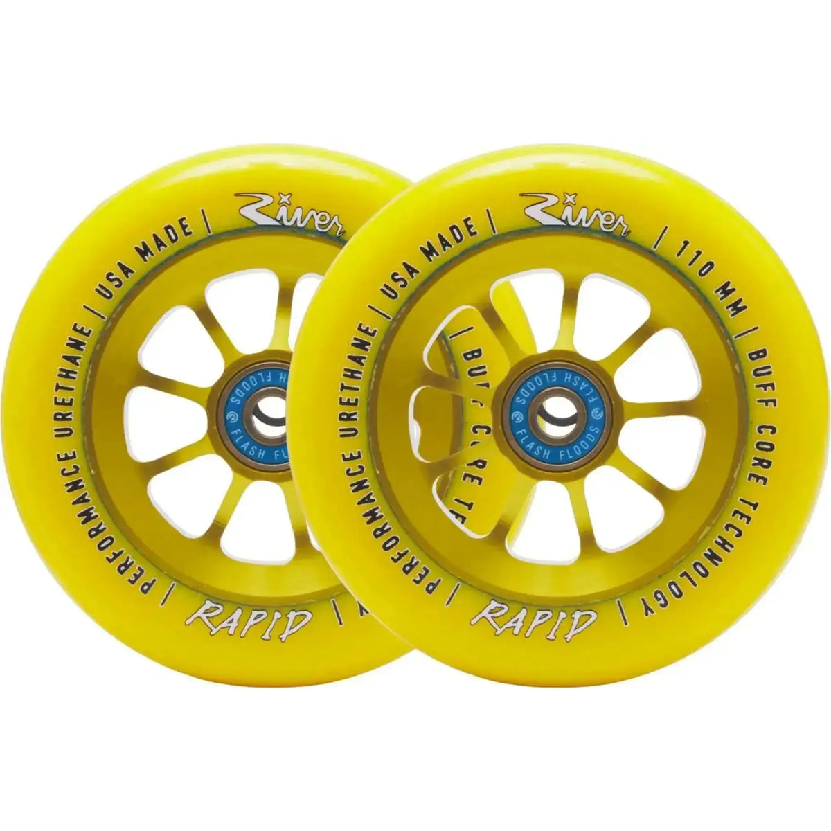 River Naturals Rapid Rueda Patinete 2 Unidades (110mm - Sunrise)- Scootworld.es