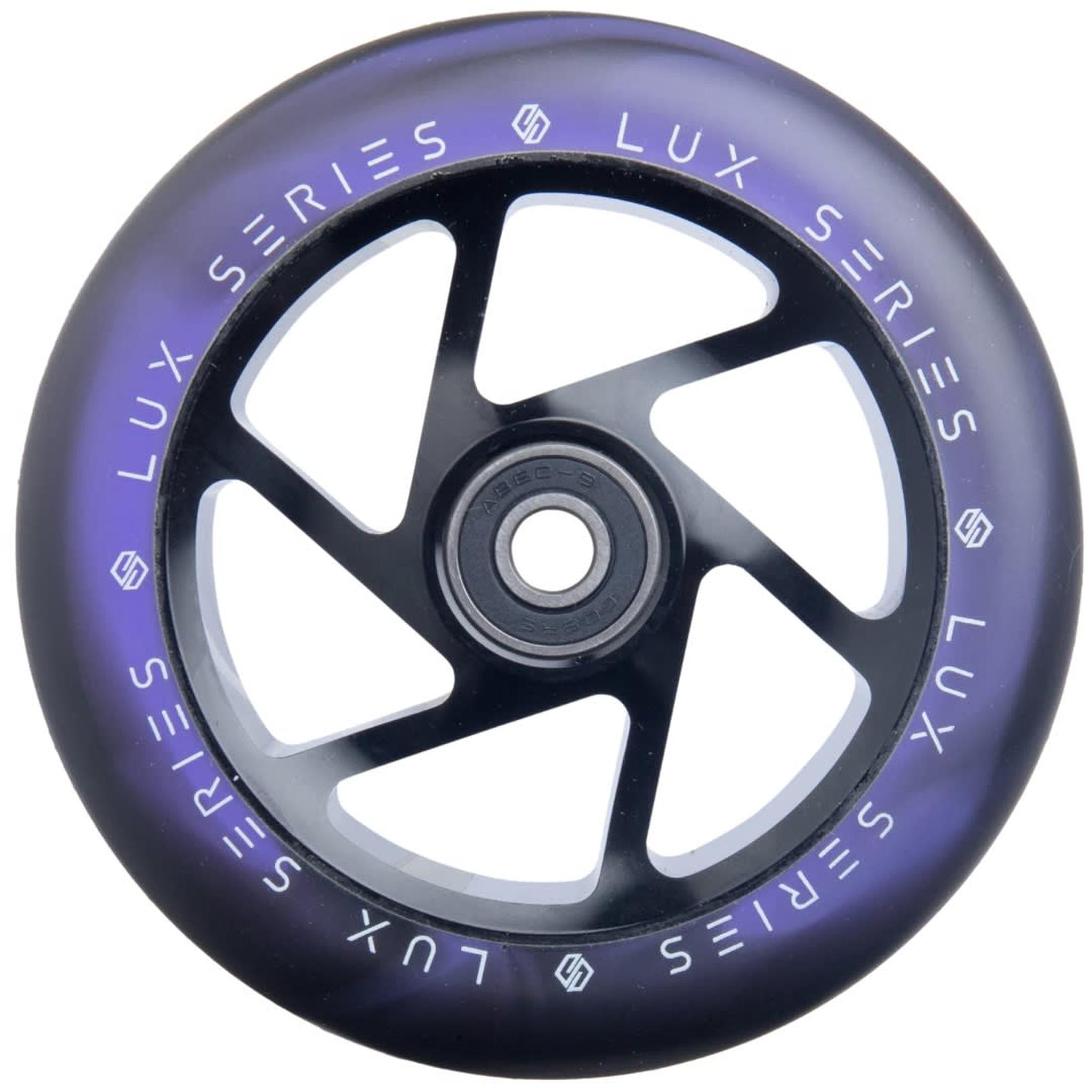 Striker Lux Spoked 110mm Rueda Patinete - Negro/Morado- Scootworld.es