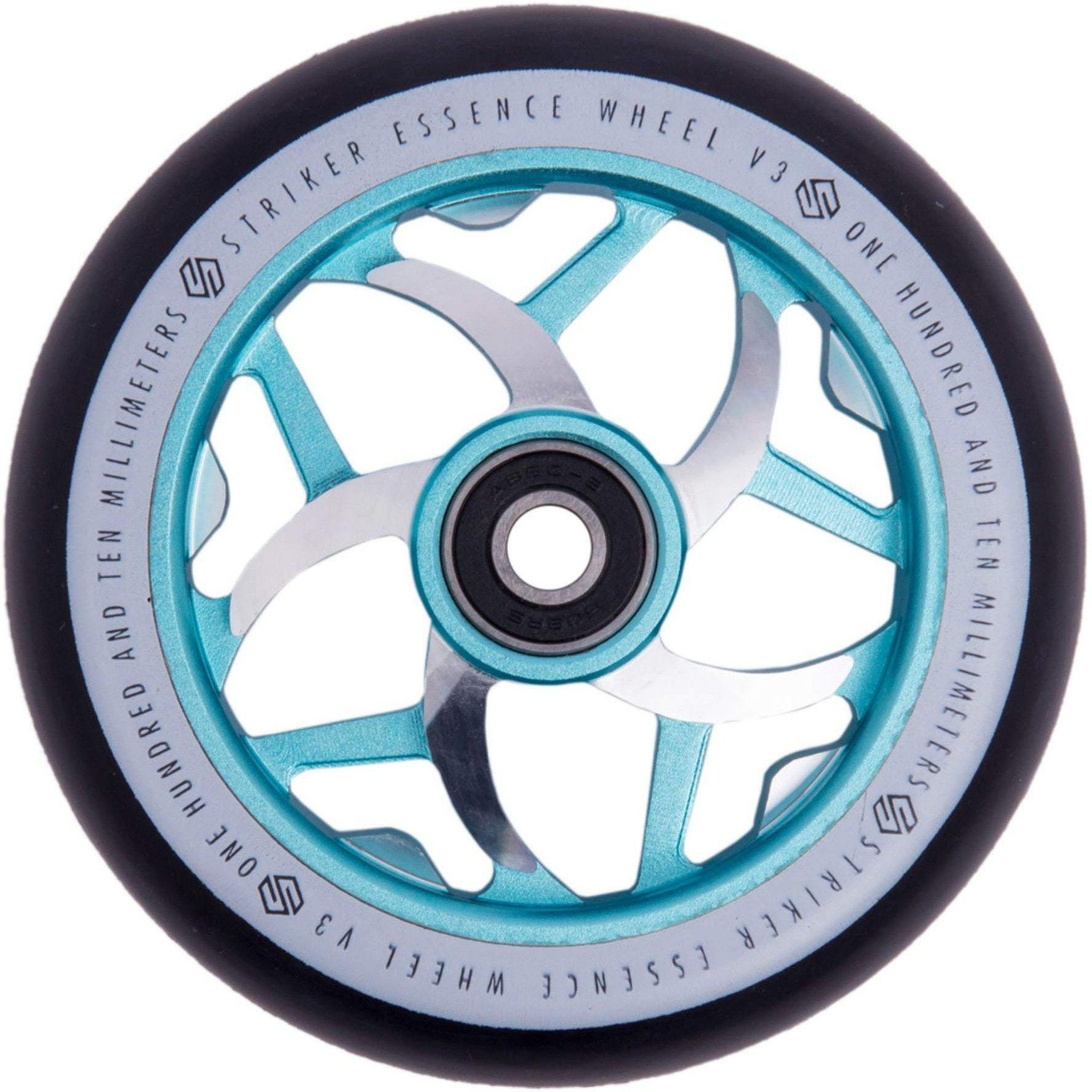 Striker Essence V3 Black PU 110mm Rueda Patinete - Verde Turquesa- Scootworld.es