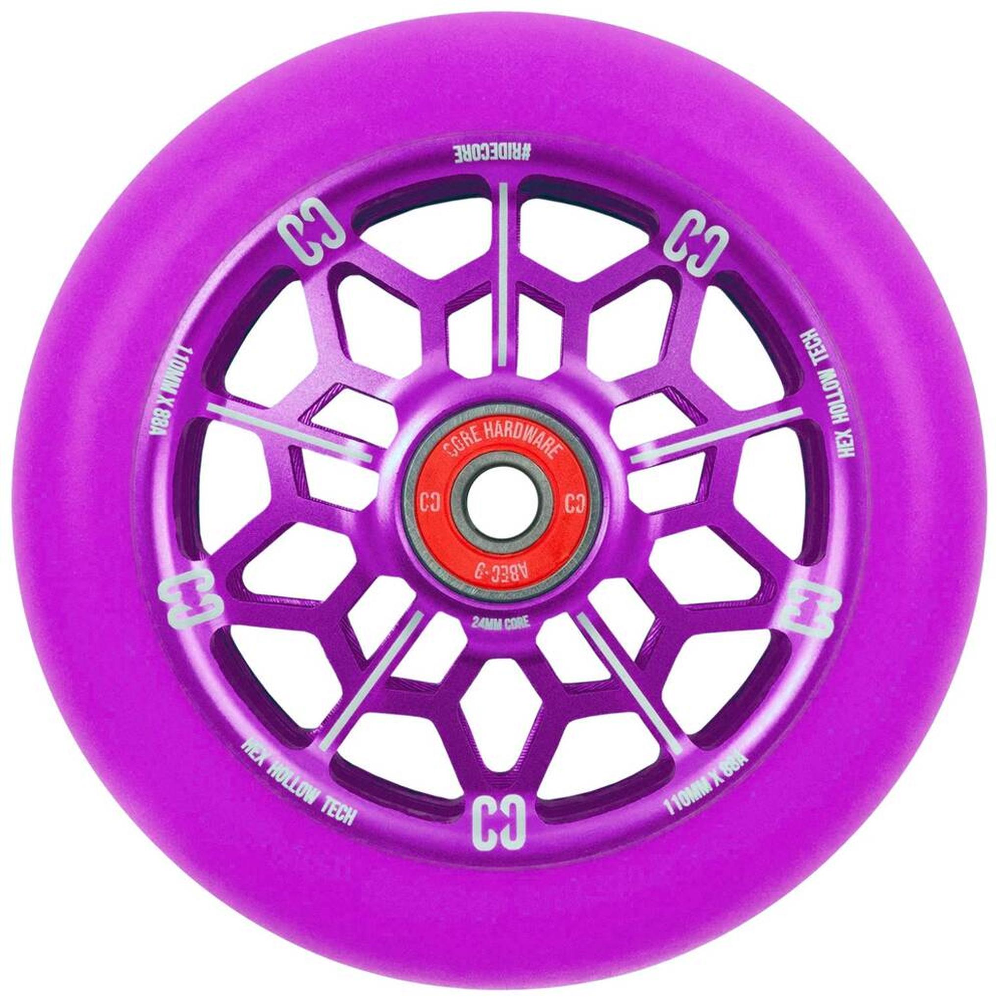 CORE Hex Hollow Ruedas Til Scooter - Morado- Scootworld.es