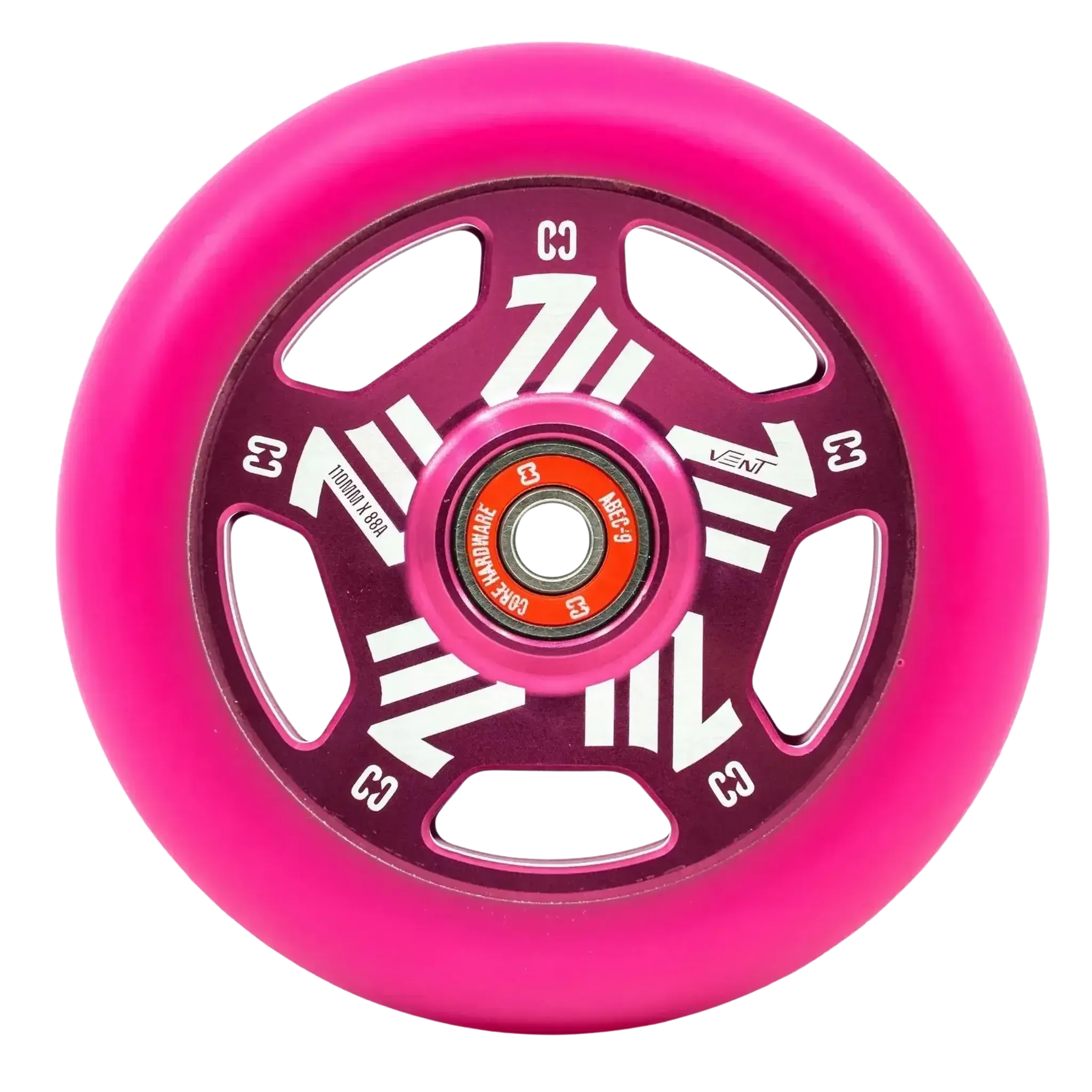 CORE Vent Hollow Rueda Patinete - 110mm - Rosa- Scootworld.es