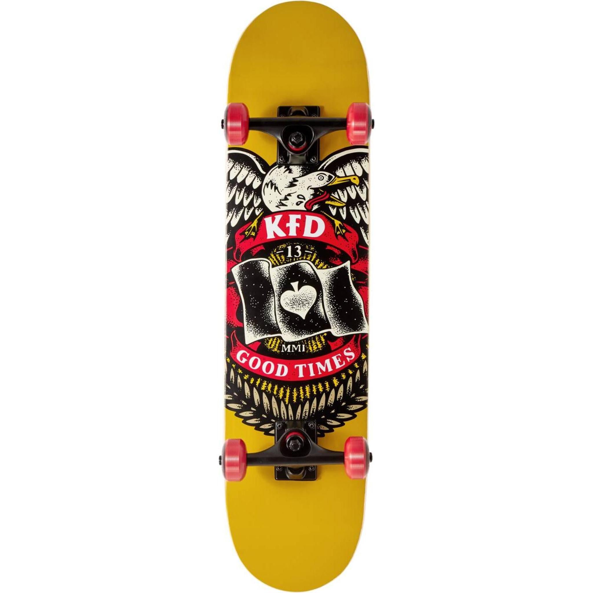 KFD Young Gunz Skateboard completo - Bagde Yellow- Scootworld.es