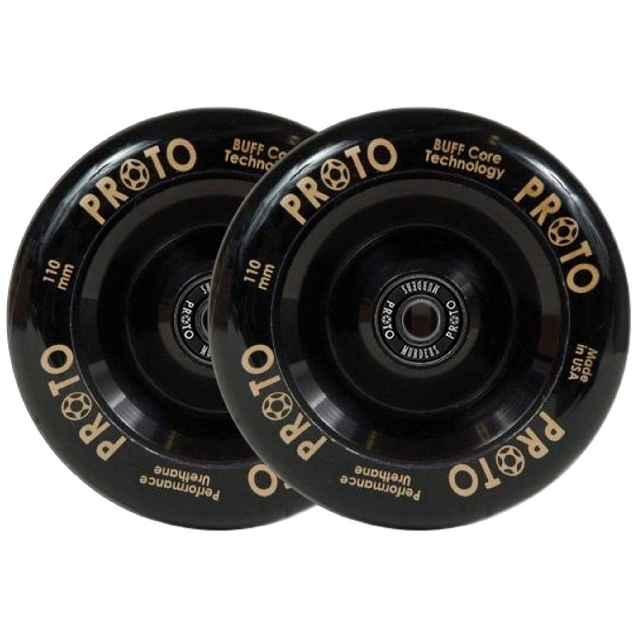Proto Full Core Sliders Ruedas Patinete 2 Piezas - Negro- Scootworld.es