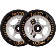Proto Spoked Grippers Ruedas Patinete 2 Piezas - Black On Raw- Scootworld.es