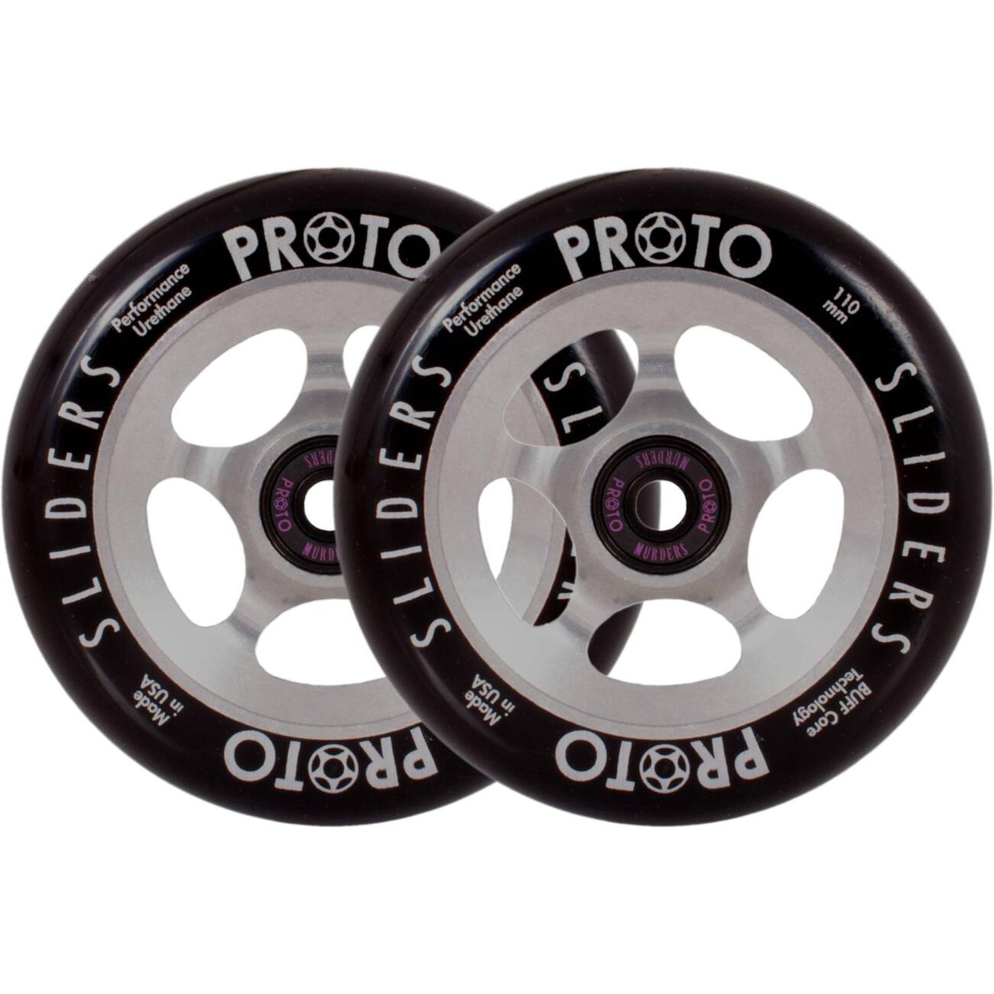 Proto Sliders Ruedas Til Scooter 2-Pak - Negro/Raw- Scootworld.es