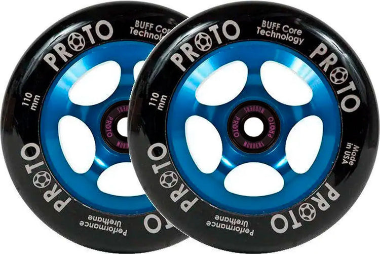 Proto Slider Ruedas Para Scooter (2 Unidades) - Black On Blue