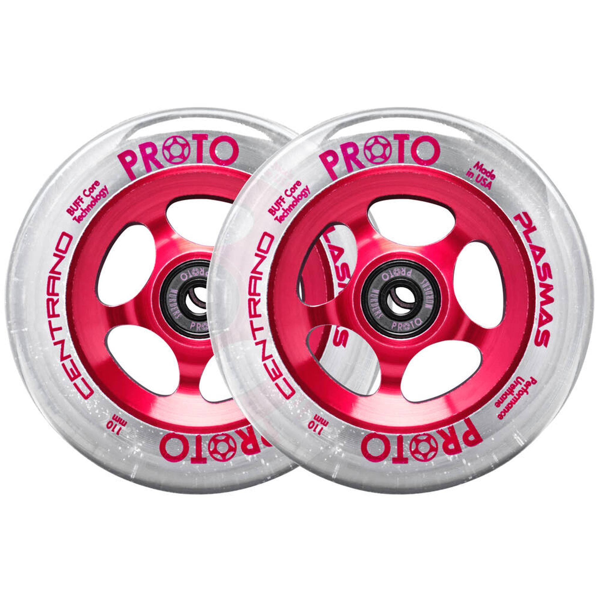 Proto X Centrano Plasmas Ruedas Patinete 2 Piezas - Clear On Red- Scootworld.es