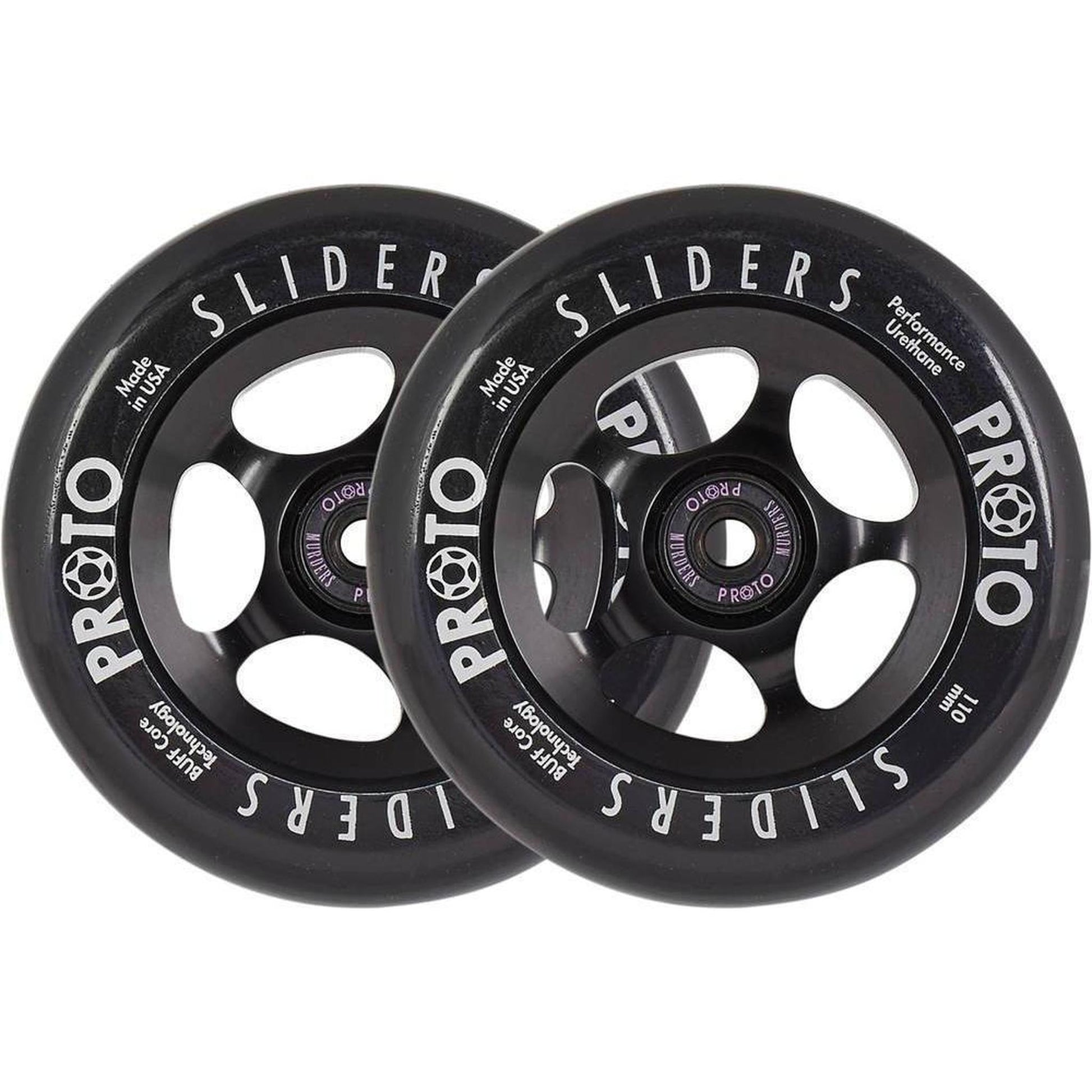 Proto Slider Ruedas Til Scooter 2-Pak - Black On Black- Scootworld.es