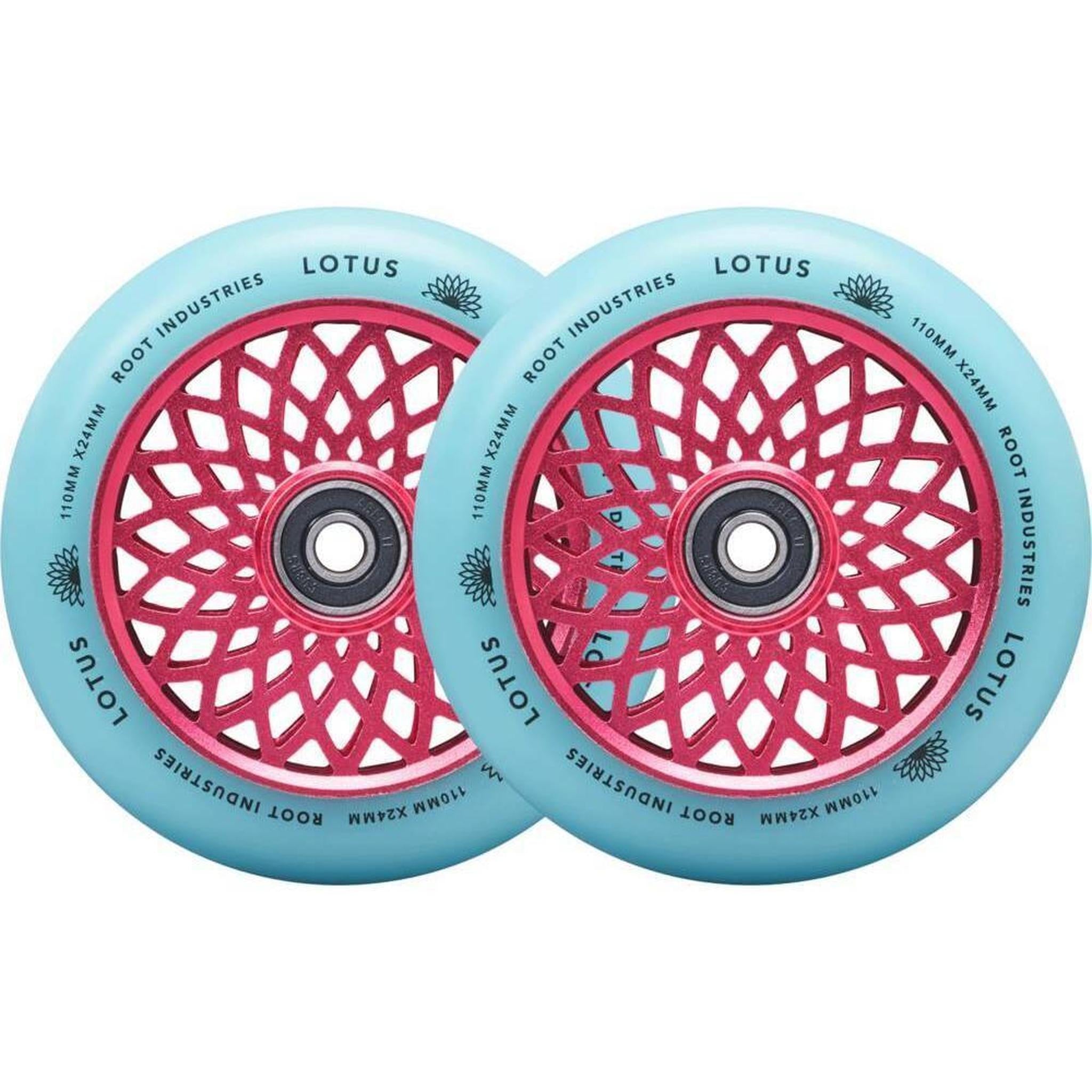 Root Lotus Ruedas Patinete 2 Piezas - Rosa/Isótopo- Scootworld.es