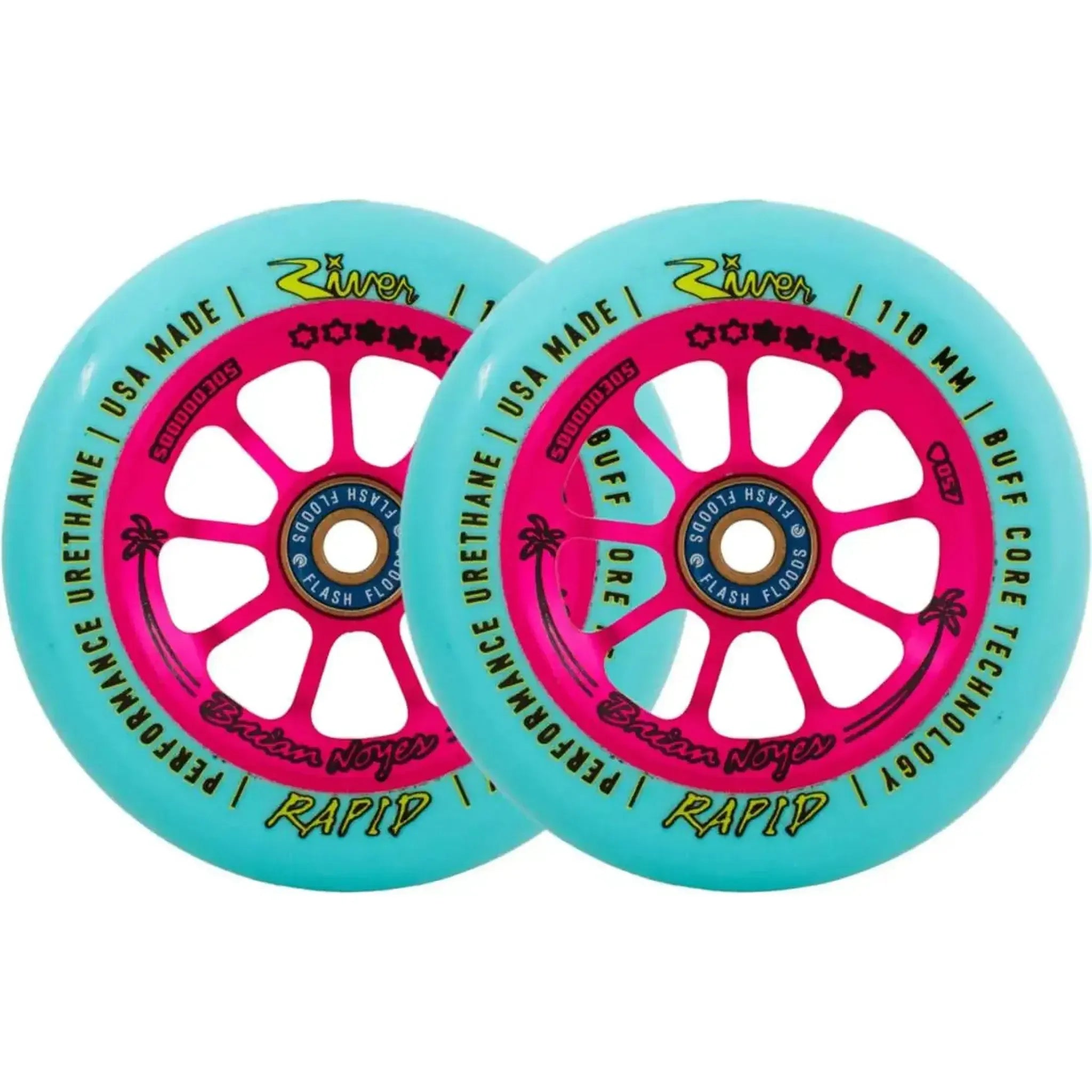 River Rapid Signature Ruedas Patinete 2 Piezas - Brian Noyes- Scootworld.es