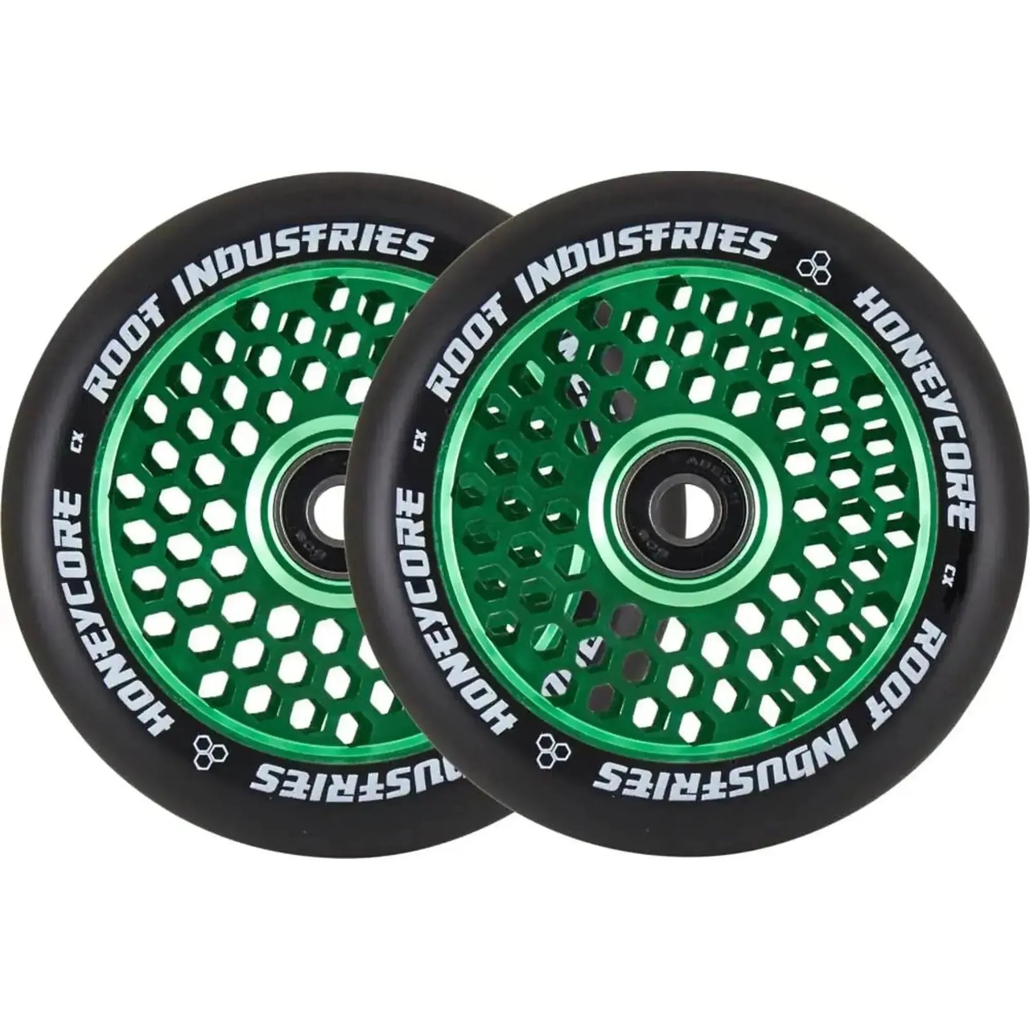 Root Honeycore 110mm Ruedas Patinete 2 Piezas - Verde- Scootworld.es